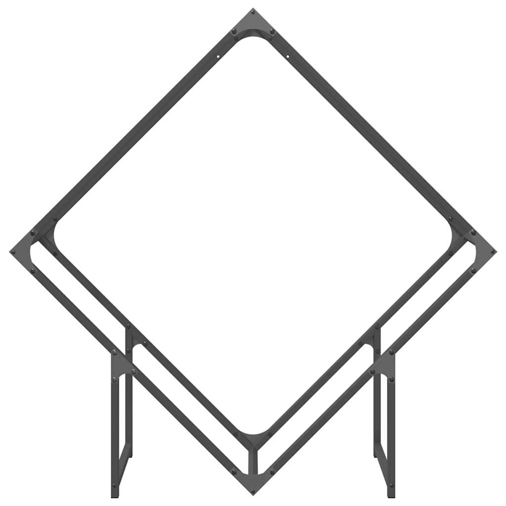 vidaXL Brandhoutrek 50x25x50 cm koudgewalst staal wit - Aashly