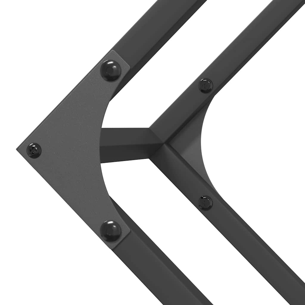 vidaXL Brandhoutrek 50x25x50 cm koudgewalst staal wit - Aashly