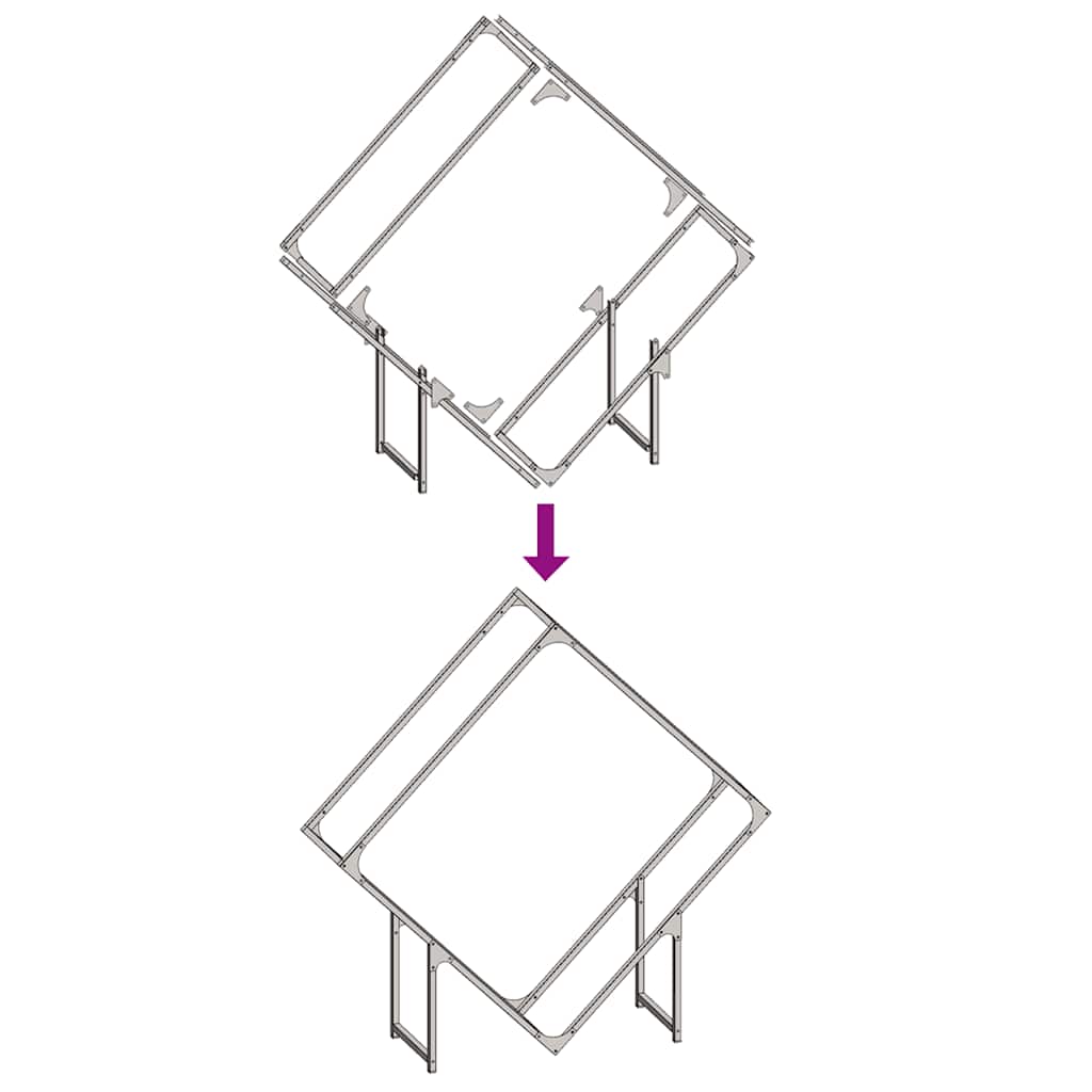 vidaXL Brandhoutrek 50x25x50 cm koudgewalst staal wit - Aashly
