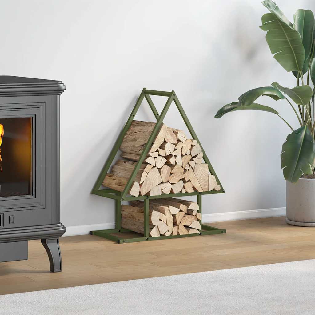 vidaXL Brandhoutrek 50x25x60 cm koudgewalst staal wit - Aashly