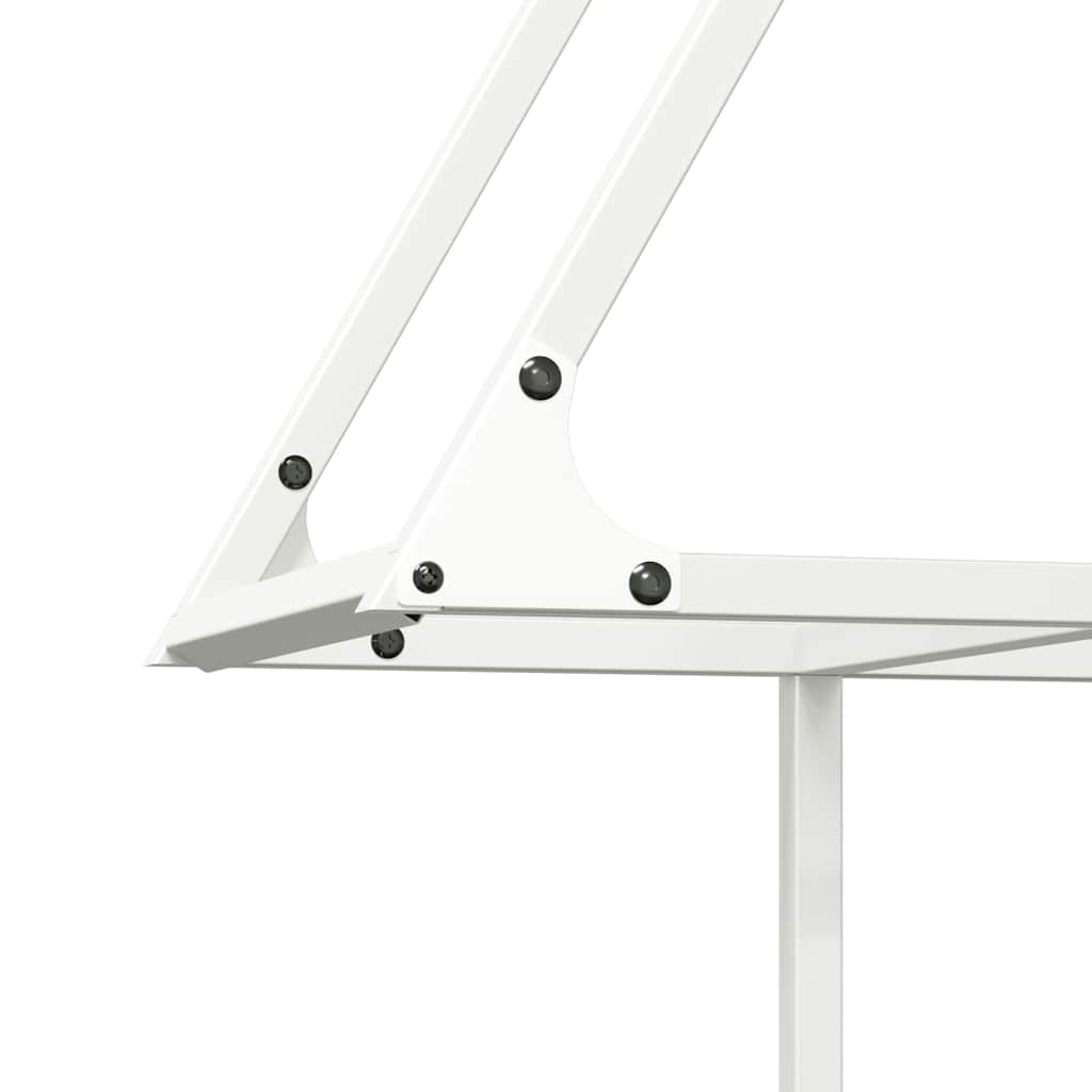 vidaXL Brandhoutrek 50x25x60 cm koudgewalst staal wit - Aashly