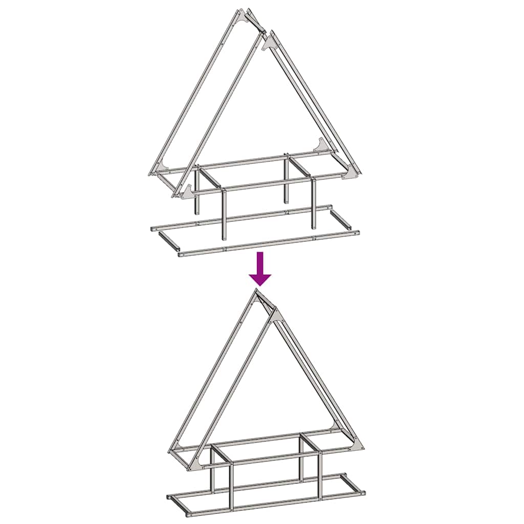 vidaXL Brandhoutrek 50x25x60 cm koudgewalst staal wit - Aashly