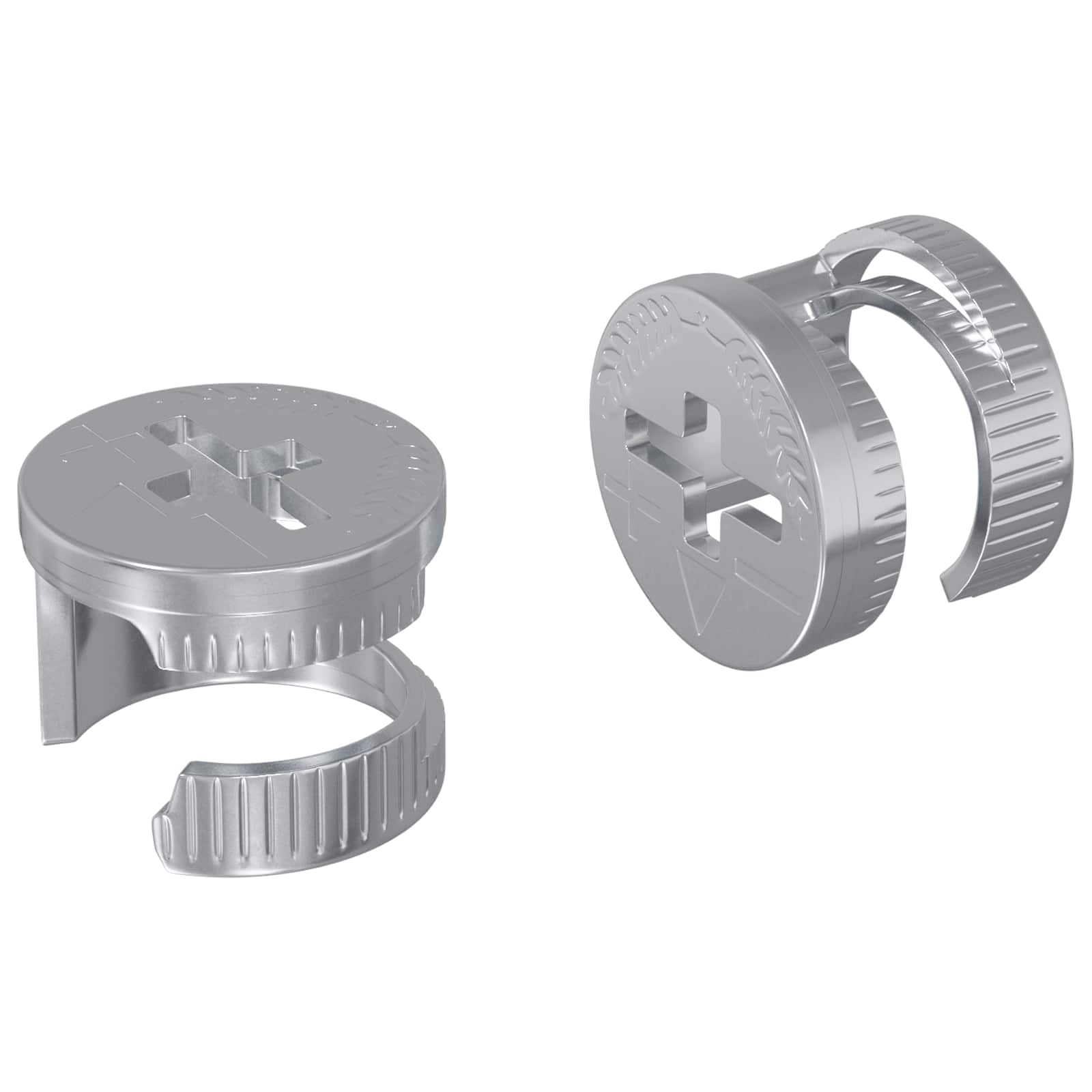 vidaXL Cam Lock Moeren 2 pcs Zilver 12 x 10 mm Staal