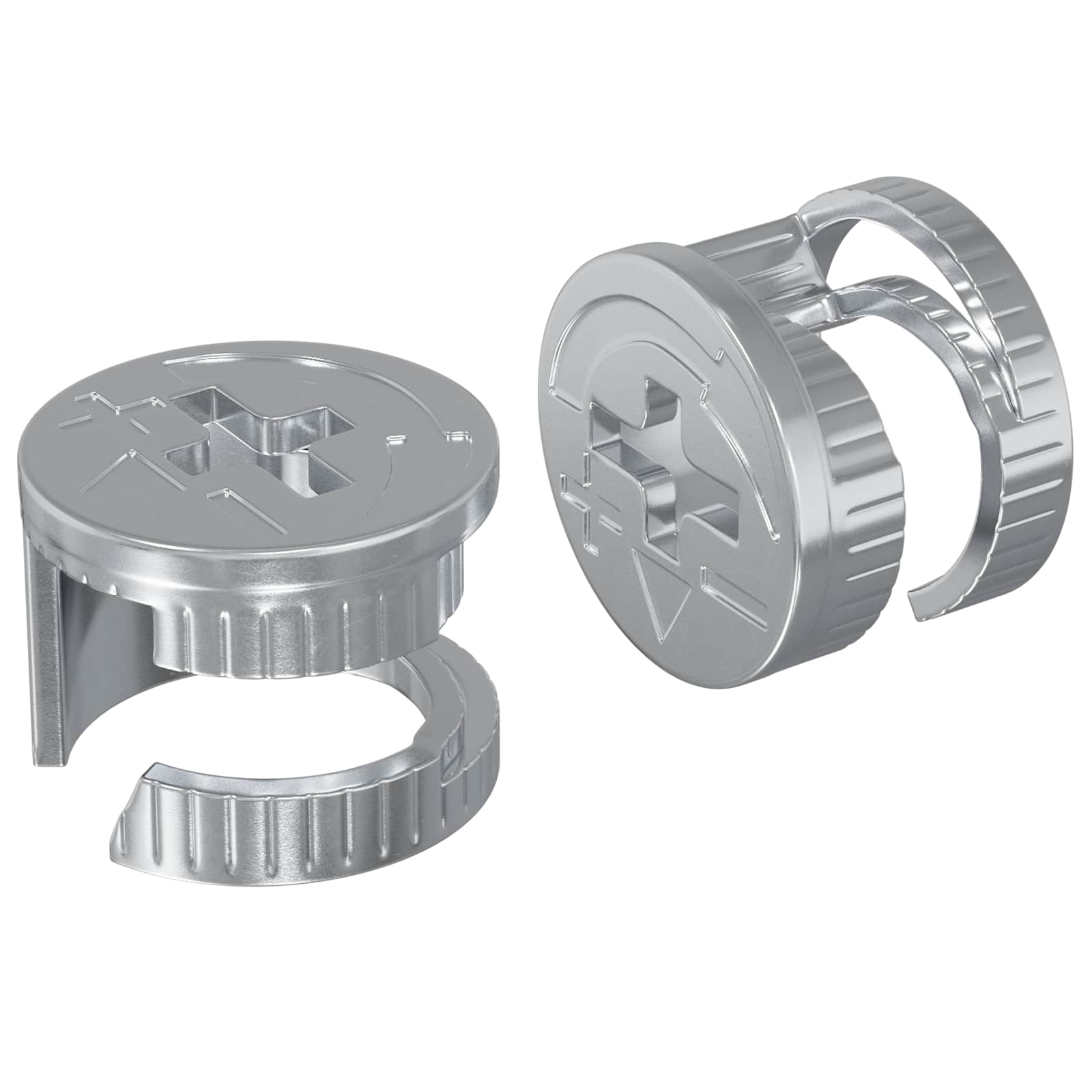 vidaXL Cam Lock Moeren 2 pcs Zilver 12 x 10 mm Staal