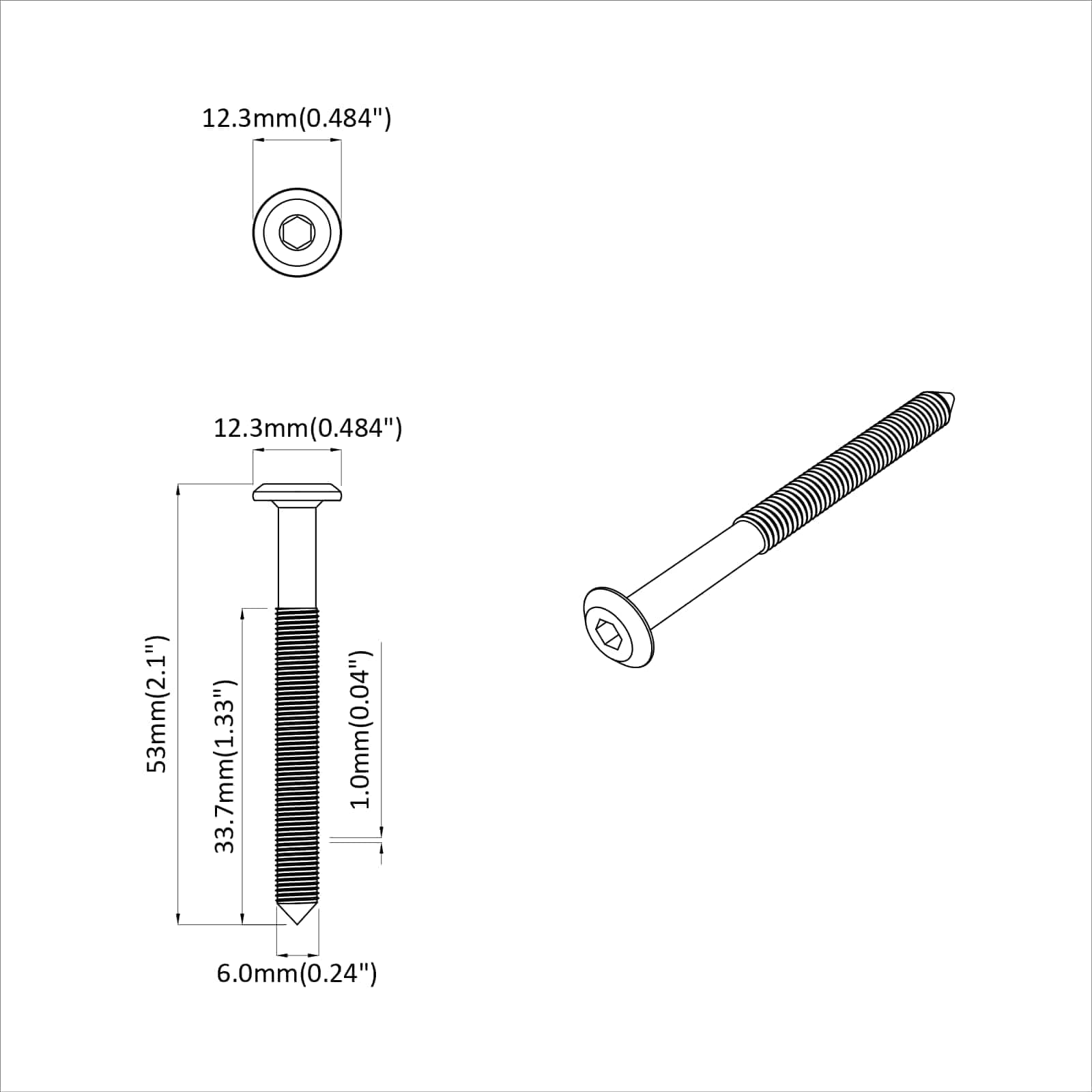vidaXL Bout 2 pcs Zilver M6 x 50 mm Staal
