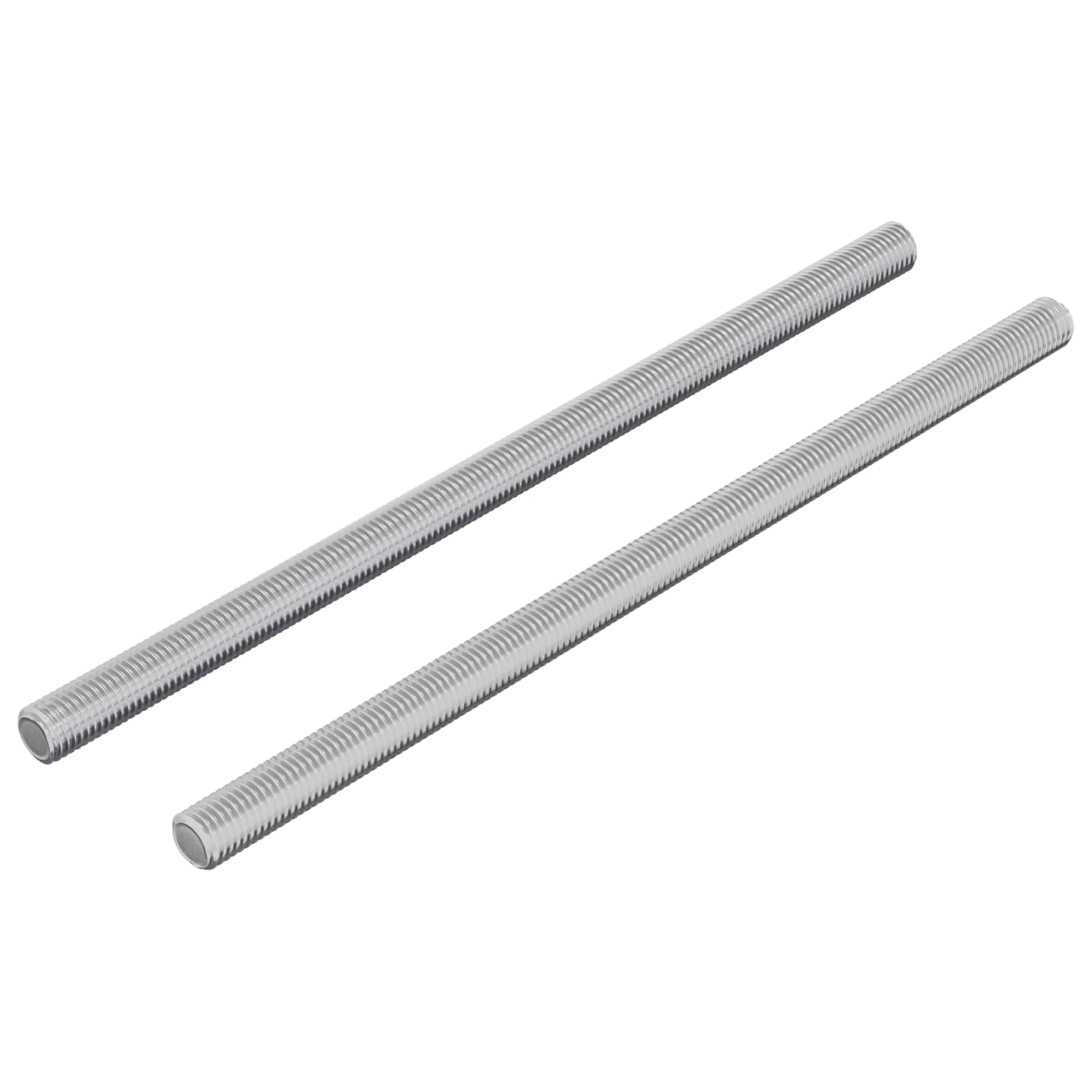 vidaXL Schroefdraadstangen 2 pcs Zilver