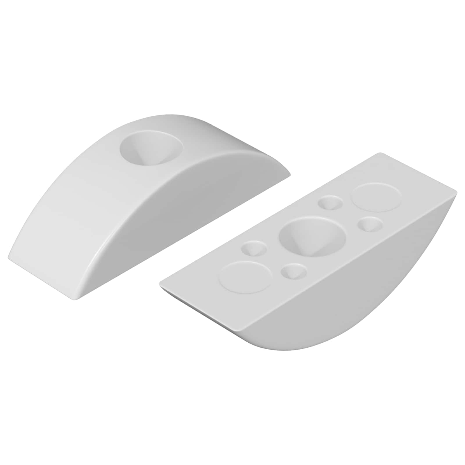 vidaXL Halve maan washer 2 pcs Wit M6 PP