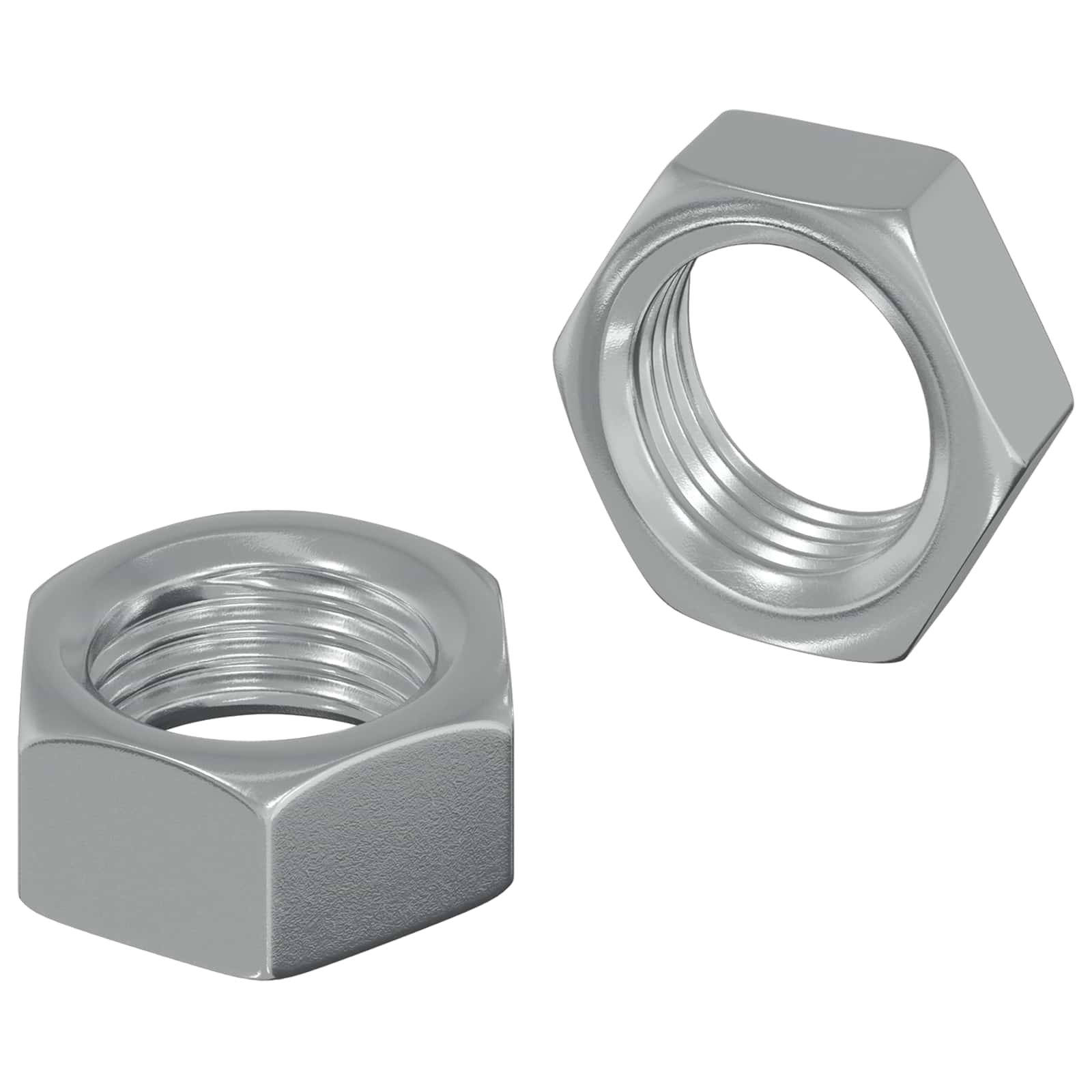 vidaXL Zeshoekige Moeren 2 pcs Zilver M6 Staal