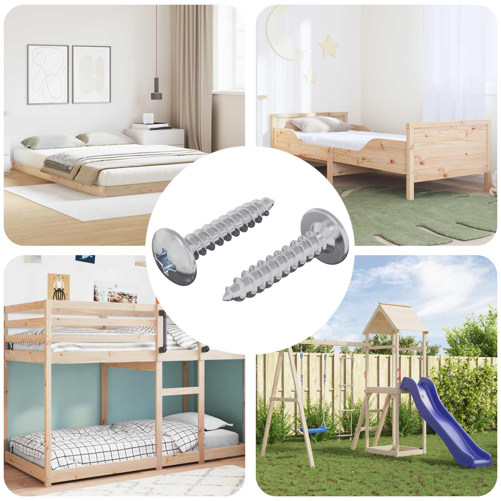 vidaXL Zelftappende Nagel 2 pcs Verzinkt 4 x 20 mm Staal