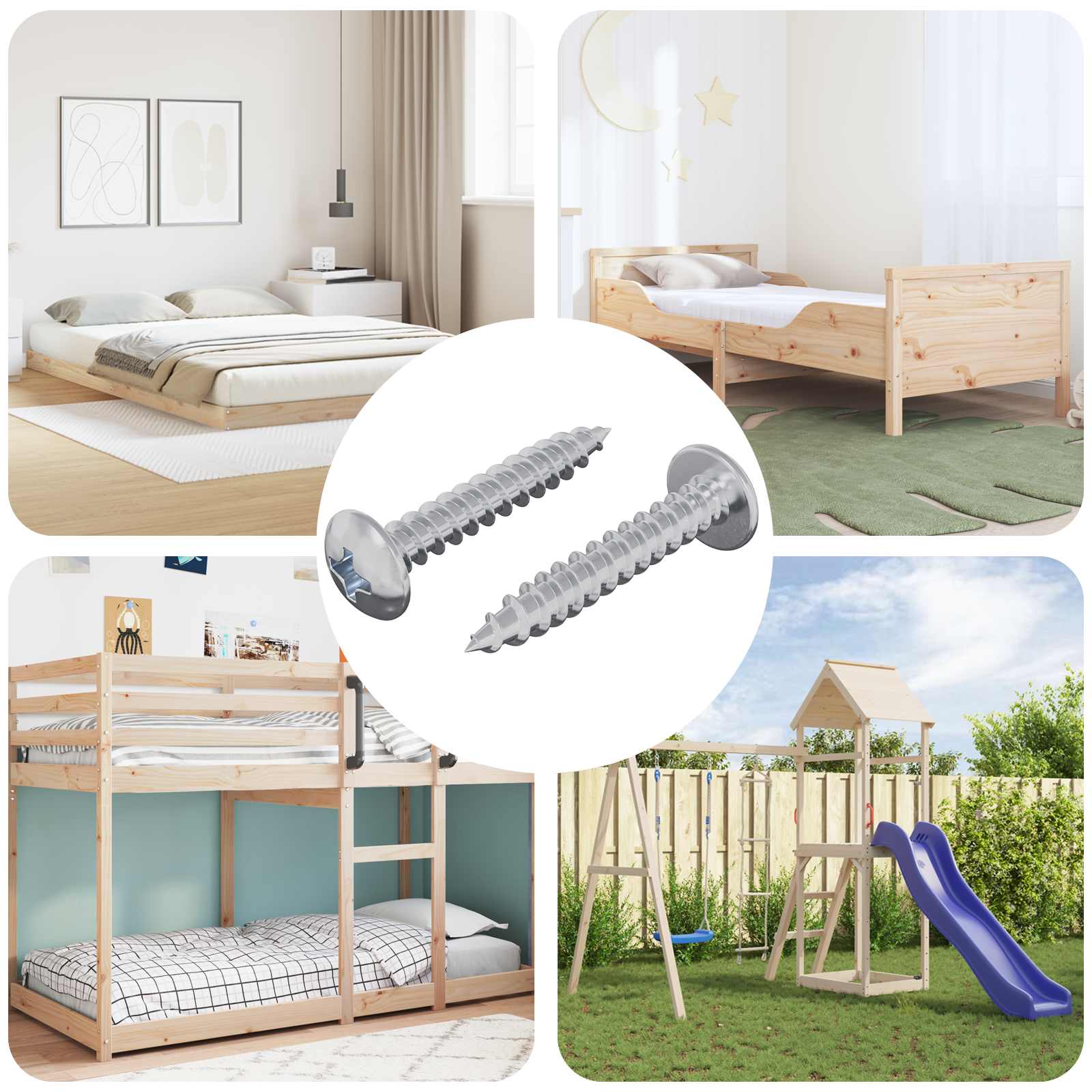 vidaXL Zelftappende Nagel 2 pcs Verzinkt 4 x 20 mm Staal