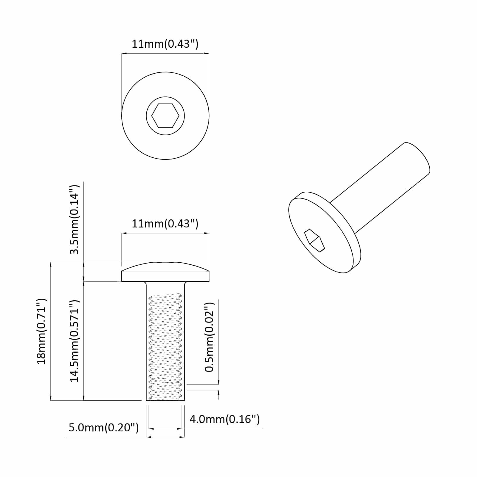 vidaXL Moffenmoeren 2 pcs Zwart M4 x 14,5 mm IJzer