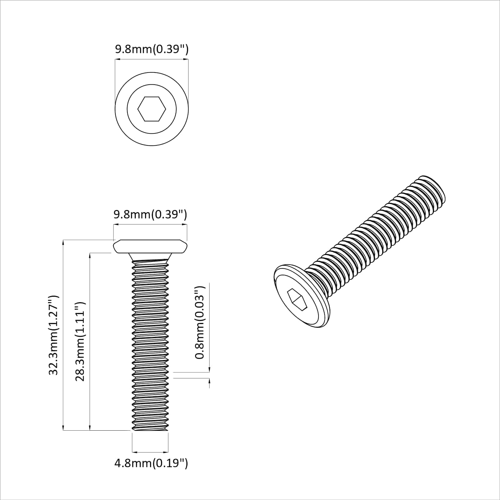 vidaXL Bout 2 pcs Zilver 5 x 30 mm IJzer