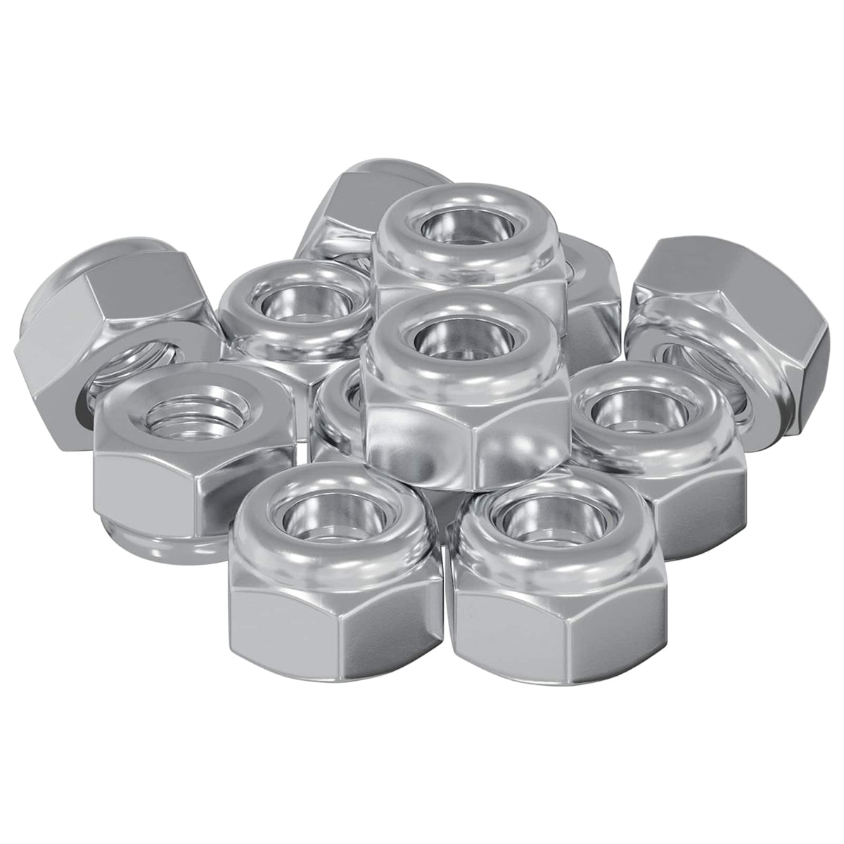vidaXL Moer 2 pcs Zilver M6 x 10 mm IJzer