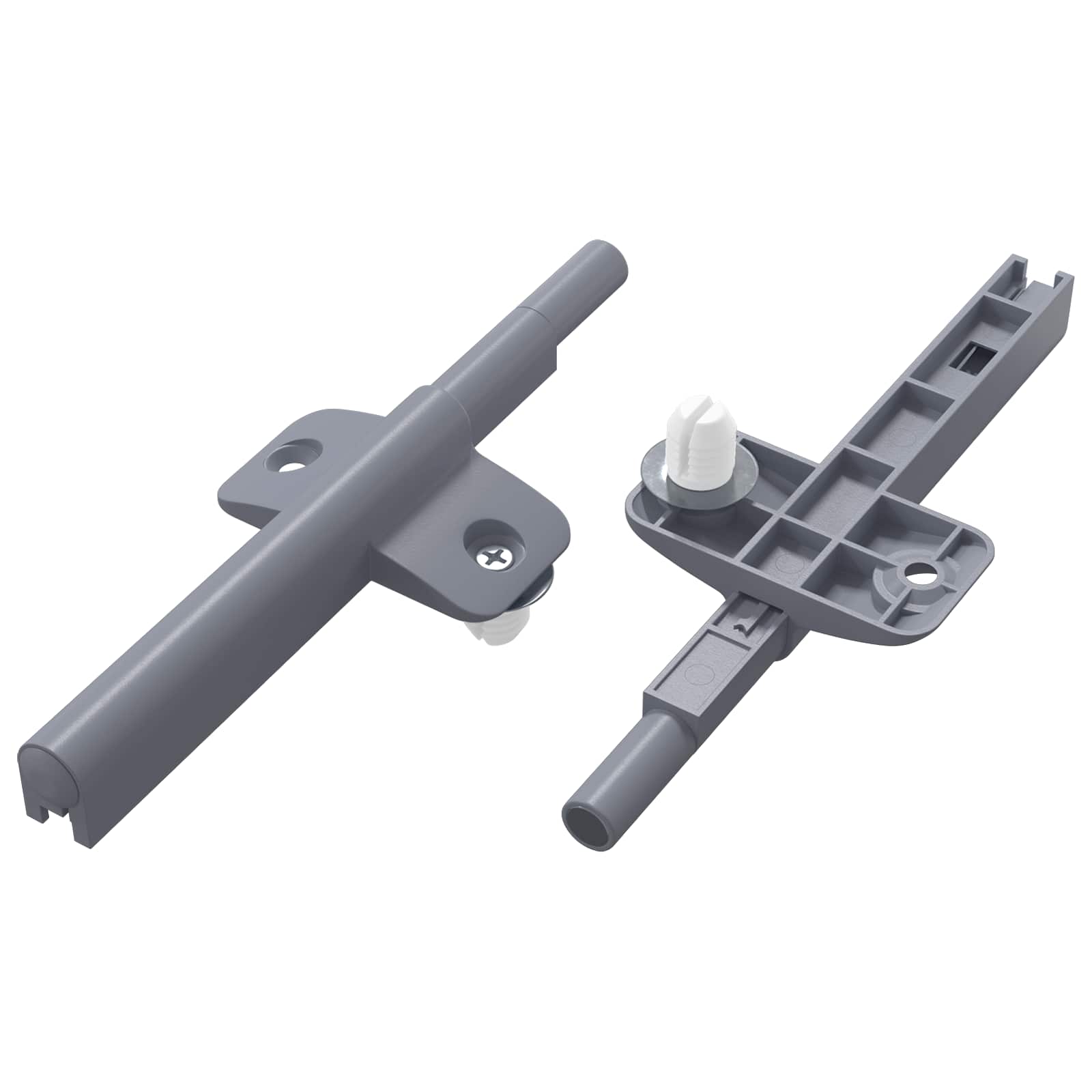 vidaXL Zachte Sluitdempers 2 pcs Grijs 125 x 47 x 15 mm PP