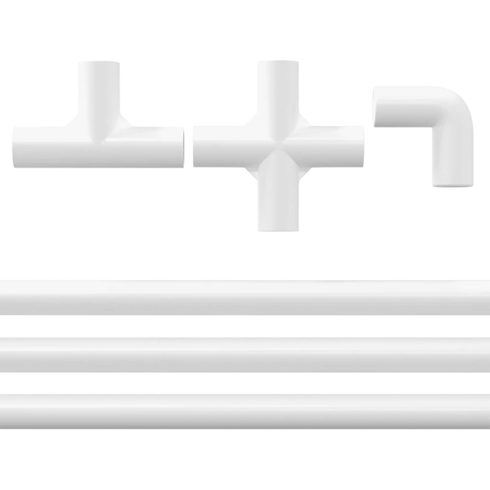 vidaXL PVC Pijp 2 pcs Wit 12,2 x 1,8 x 500 mm Mterialpp en PE
