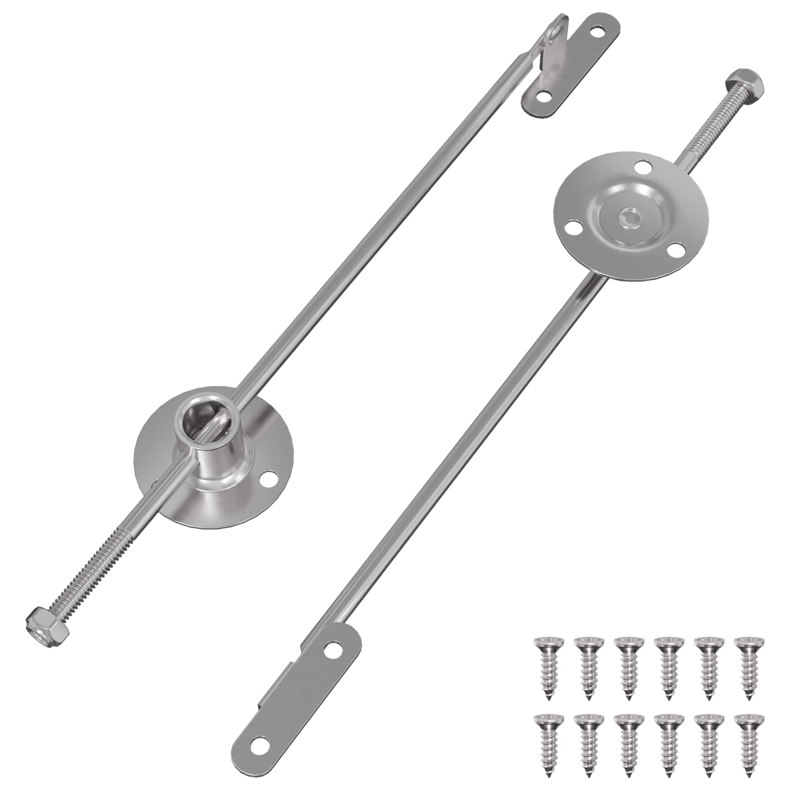 vidaXL Gasveer 2 pcs Zilver 190 mm IJzer