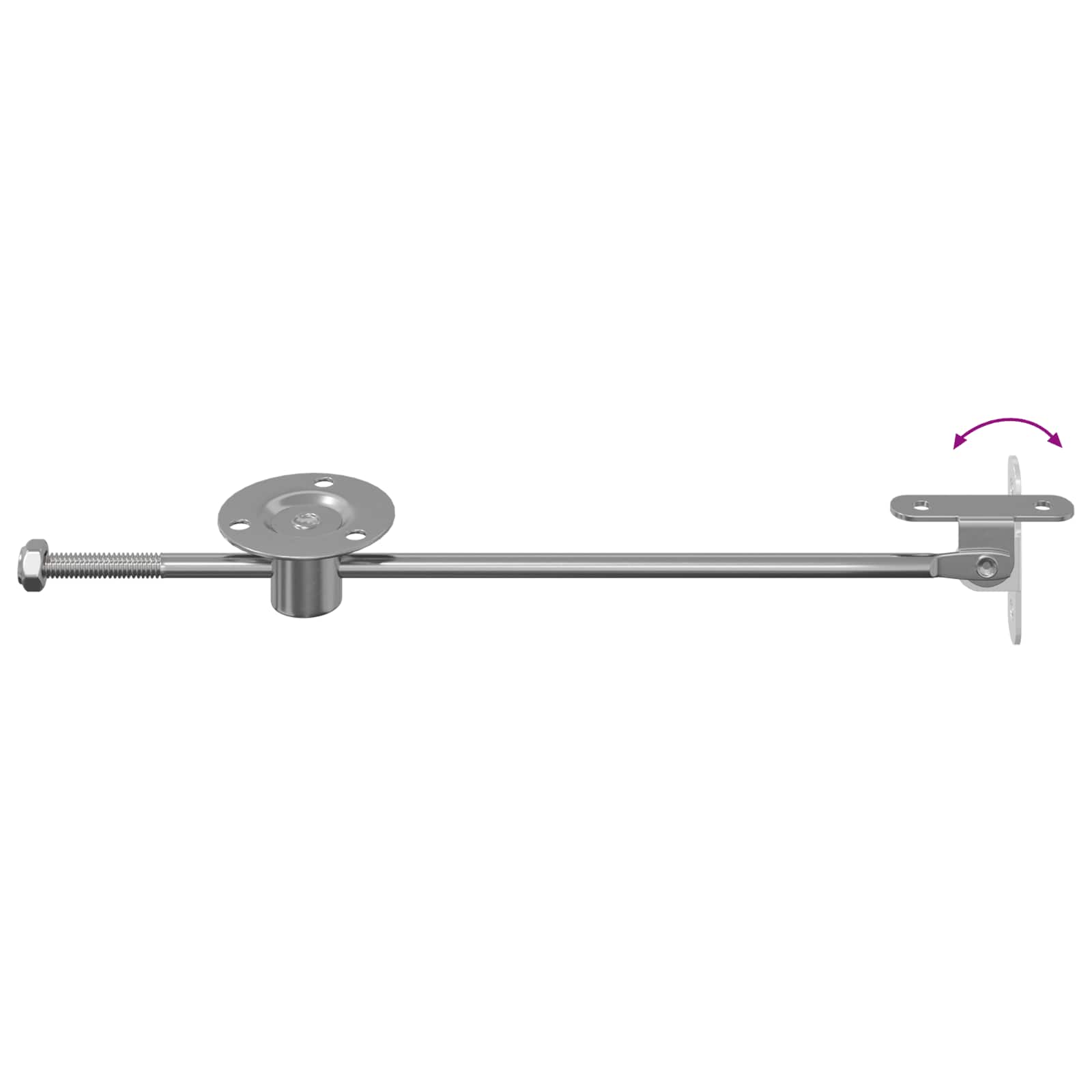 vidaXL Gasveer 2 pcs Zilver 190 mm IJzer