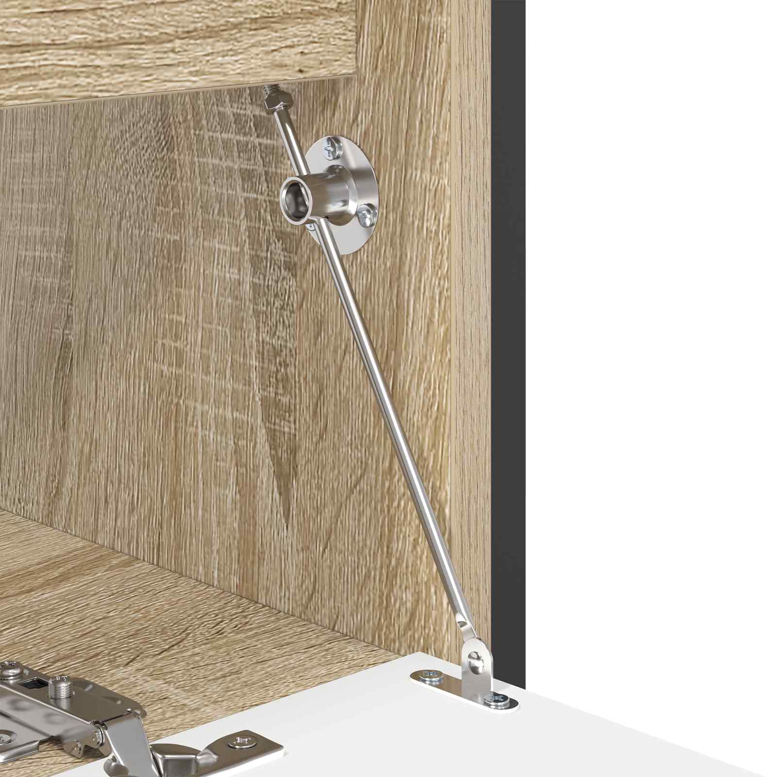 vidaXL Gasveer 2 pcs Zilver 190 mm IJzer