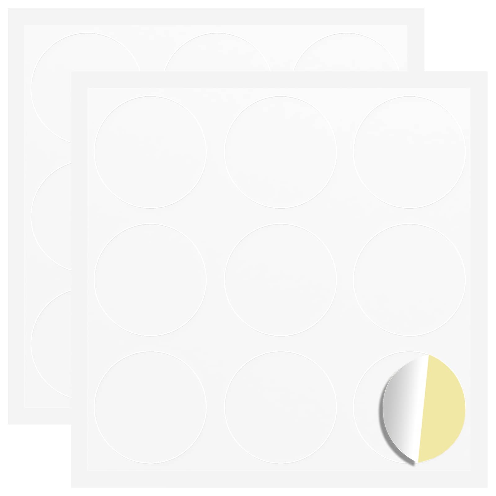 vidaXL Sticker 2 pcs Wit Ø 20 x 0,5 mm Papier