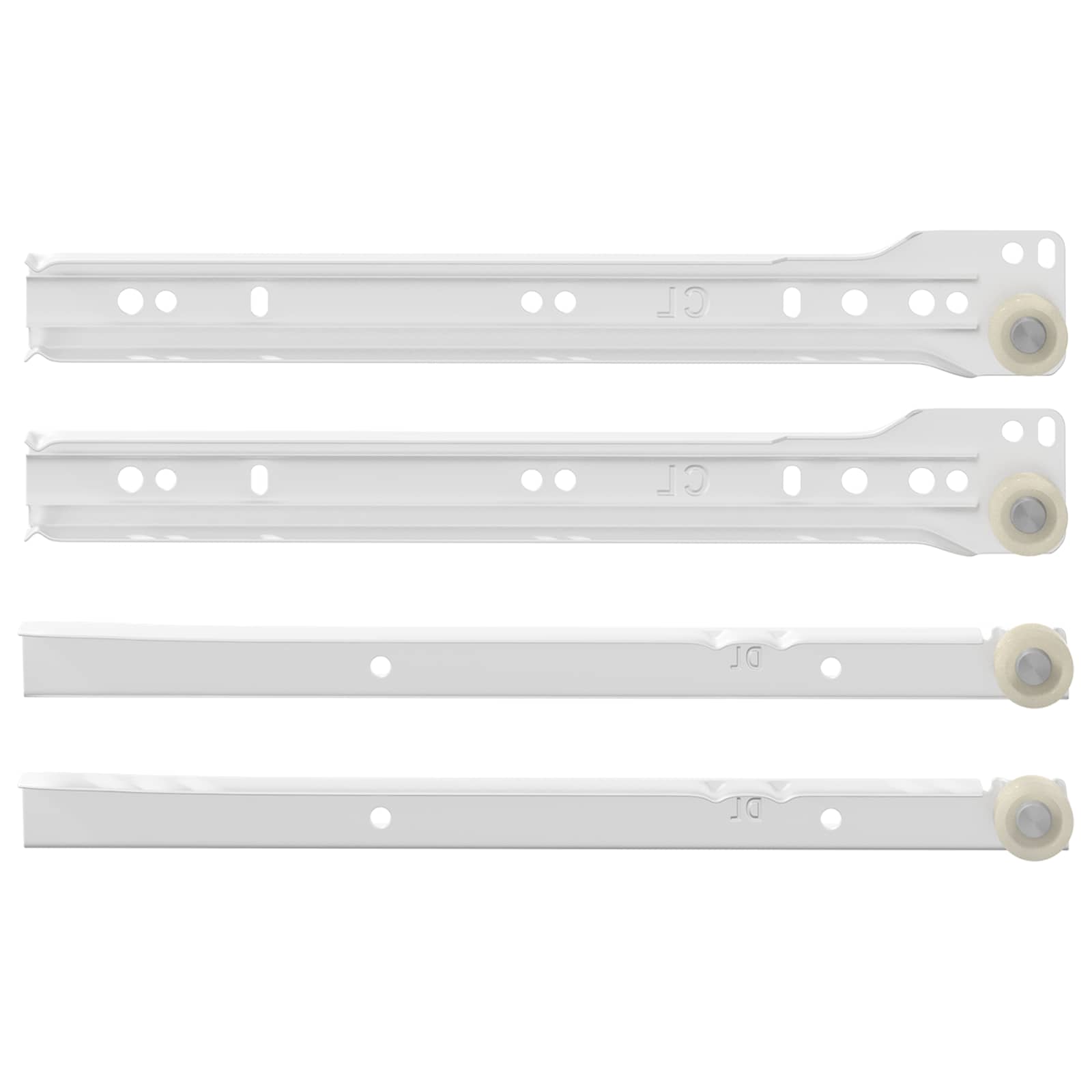 vidaXL Ladegeleider 2 pcs Wit 250 mm Staal