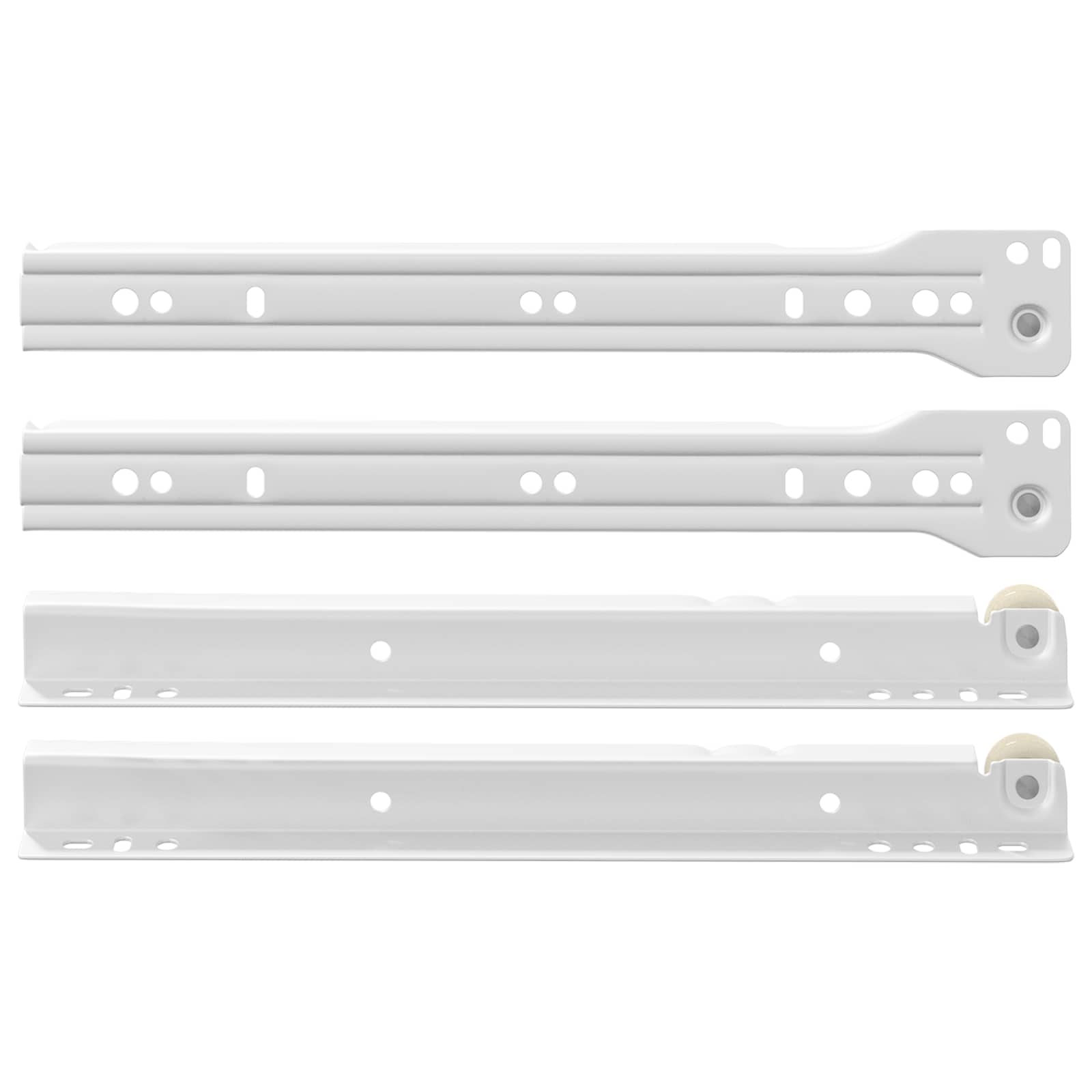vidaXL Ladegeleider 2 pcs Wit 250 mm Staal