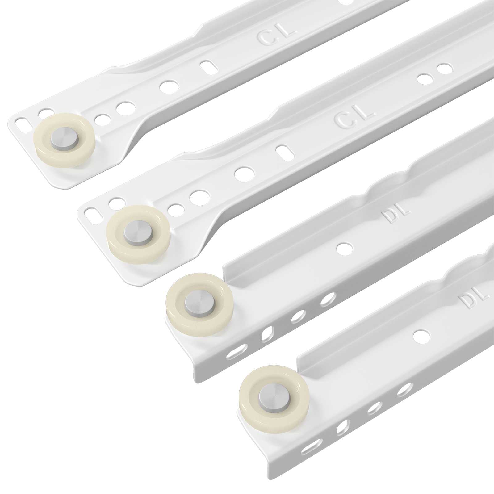 vidaXL Ladegeleider 2 pcs Wit 250 mm Staal