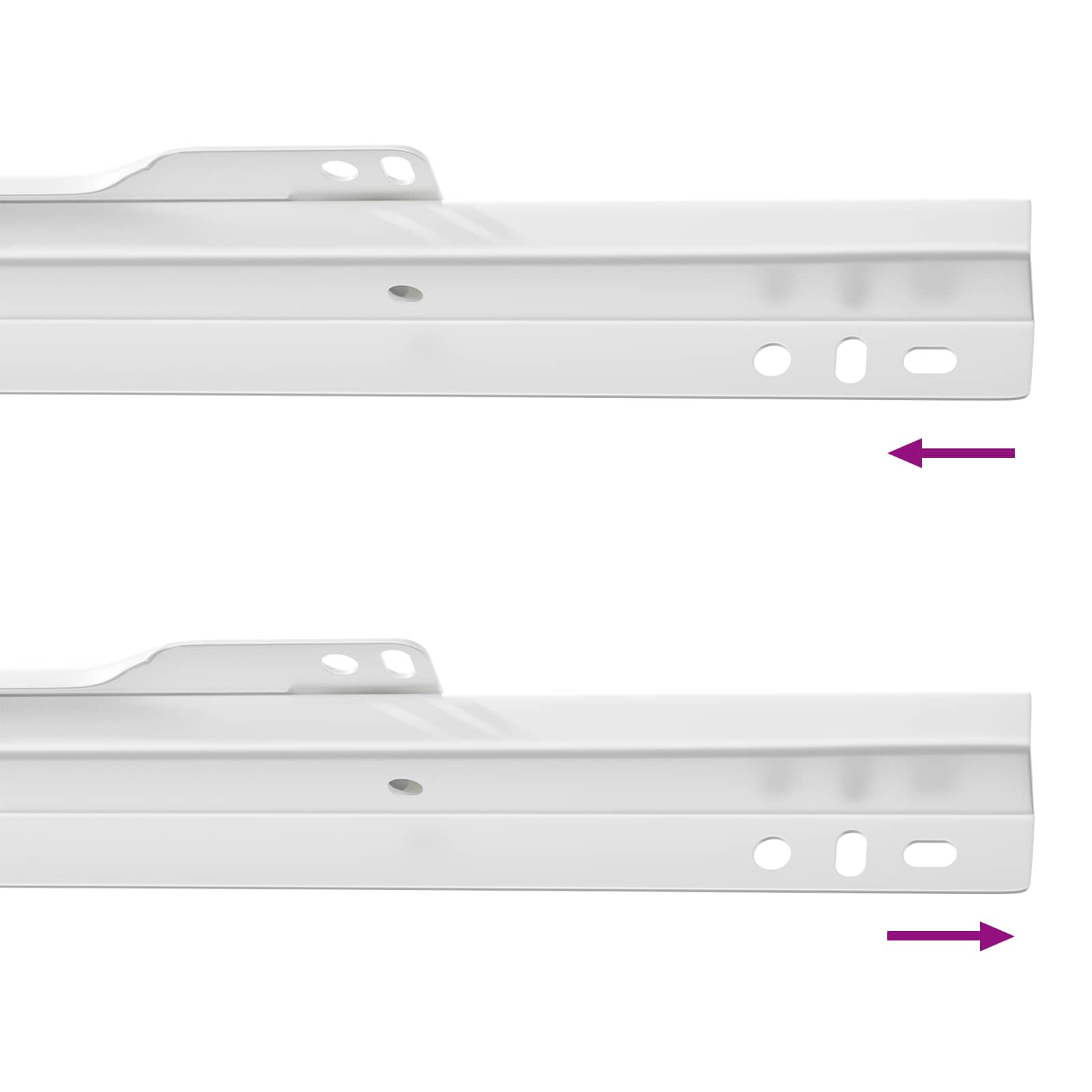 vidaXL Ladegeleider 2 pcs Wit 250 mm Staal