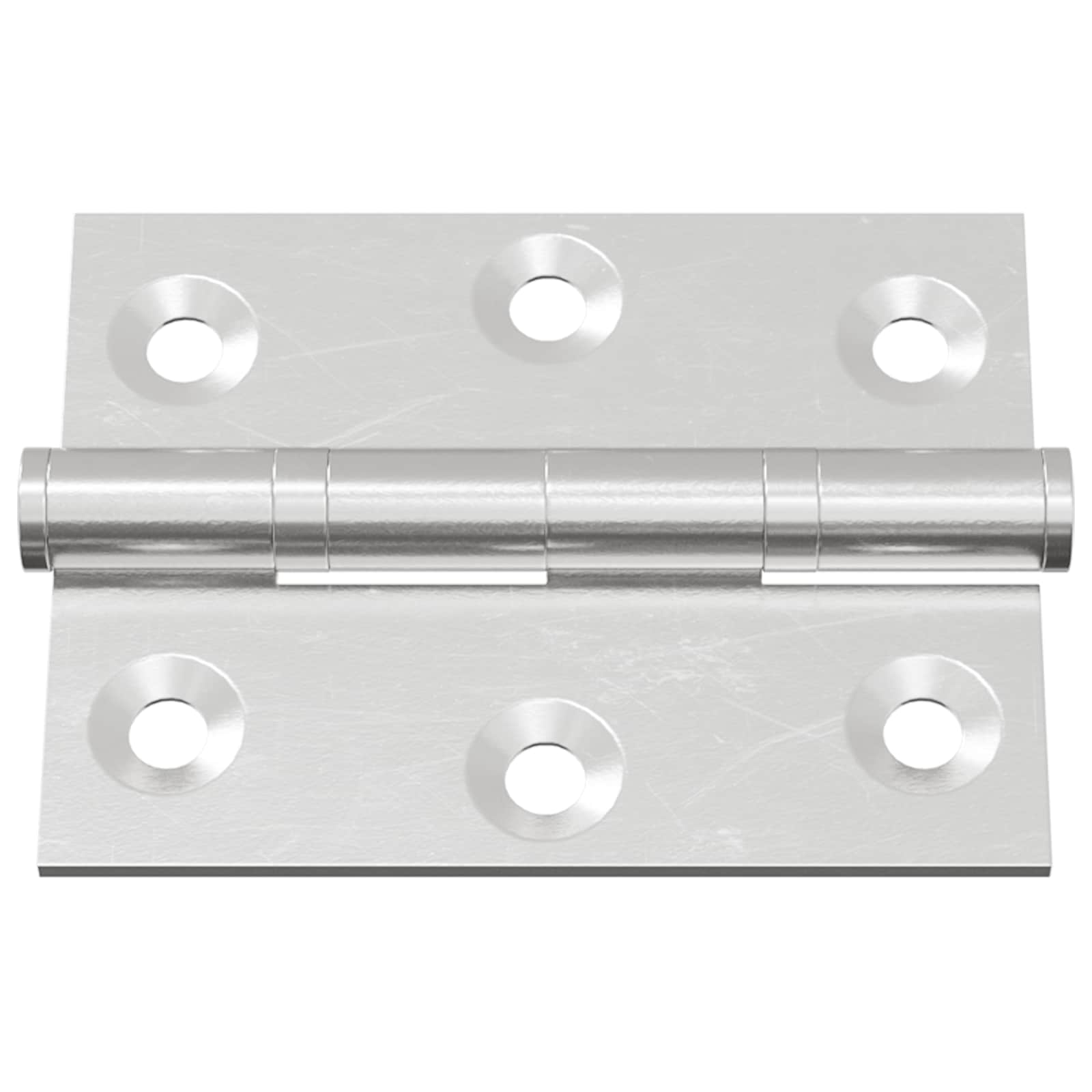 vidaXL Scharnier 2 pcs Zilver 50 x 38 x 1,3 mm Staal