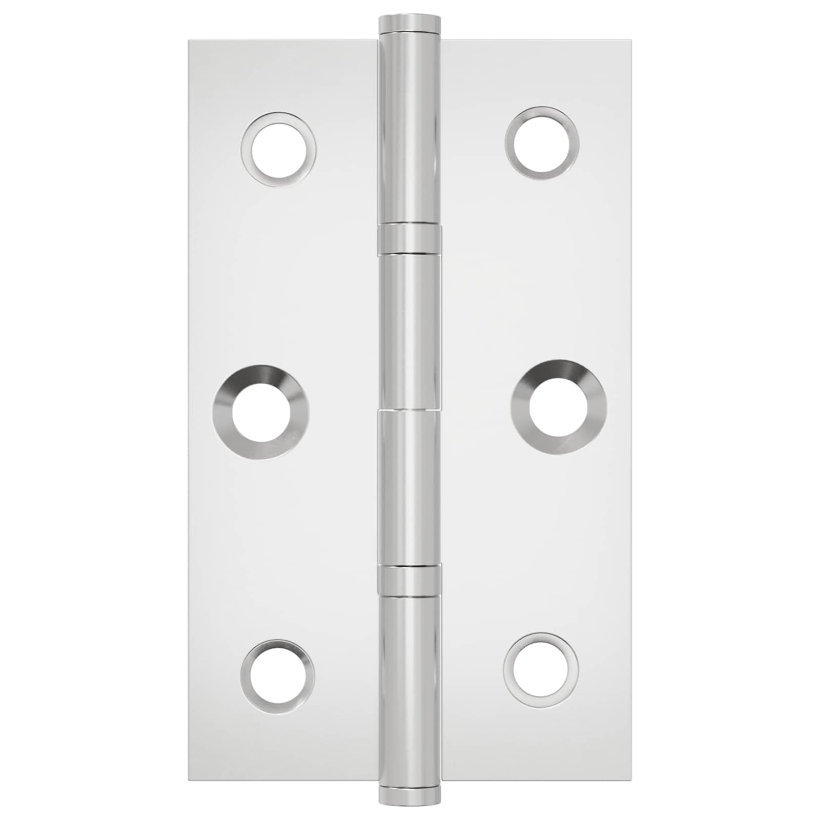 vidaXL Scharnier Effen 2 pcs Zilver 58 x 35 x 1 mm Staal