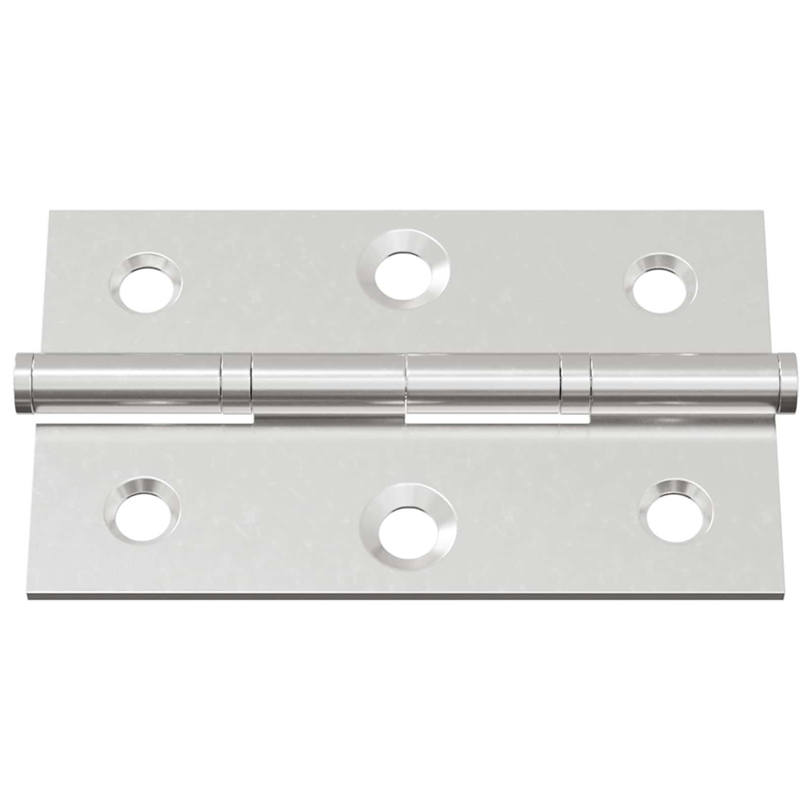 vidaXL Scharnier Effen 2 pcs Zilver 58 x 35 x 1 mm Staal