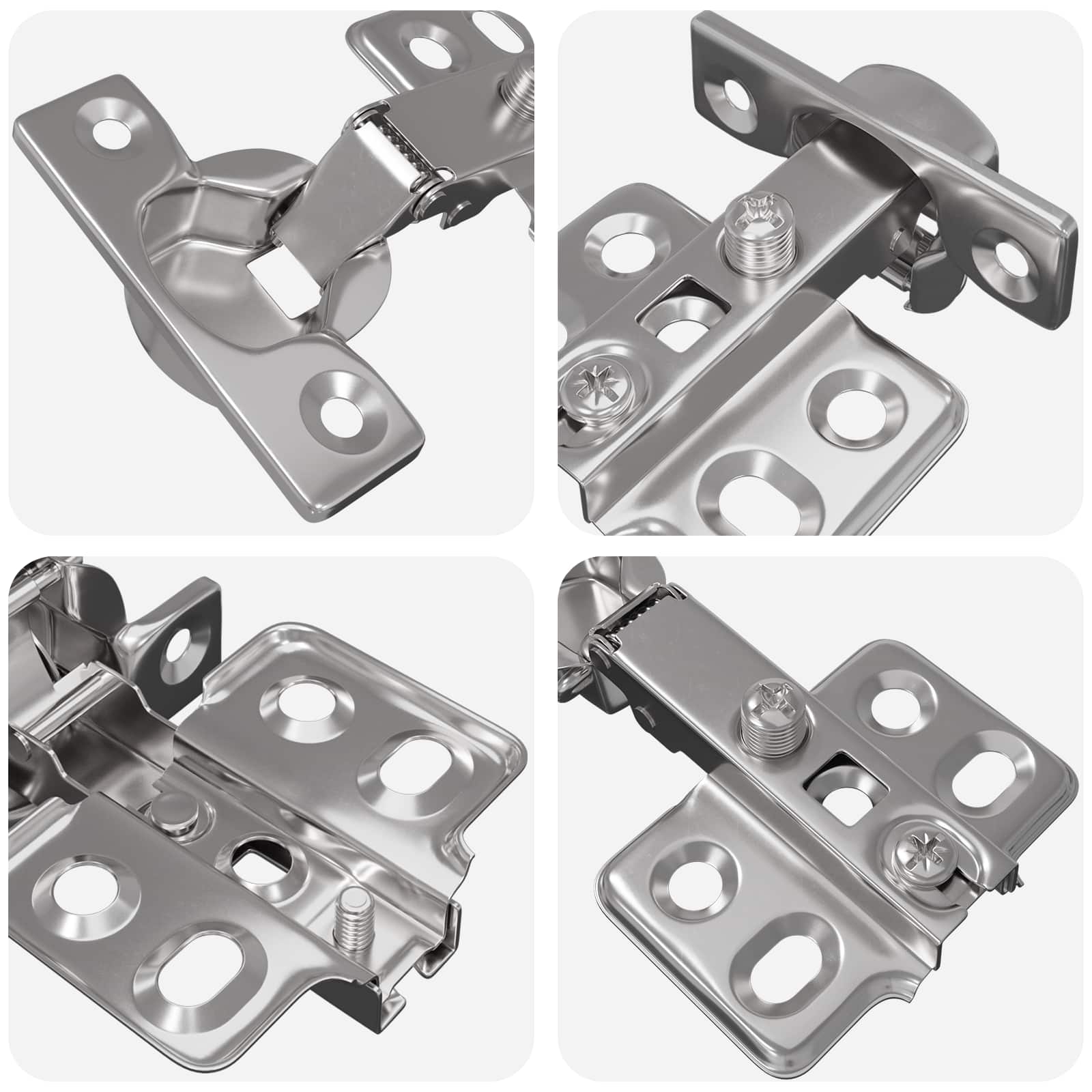 vidaXL Scharnier 2 pcs Nikkel 26 mm IJzer