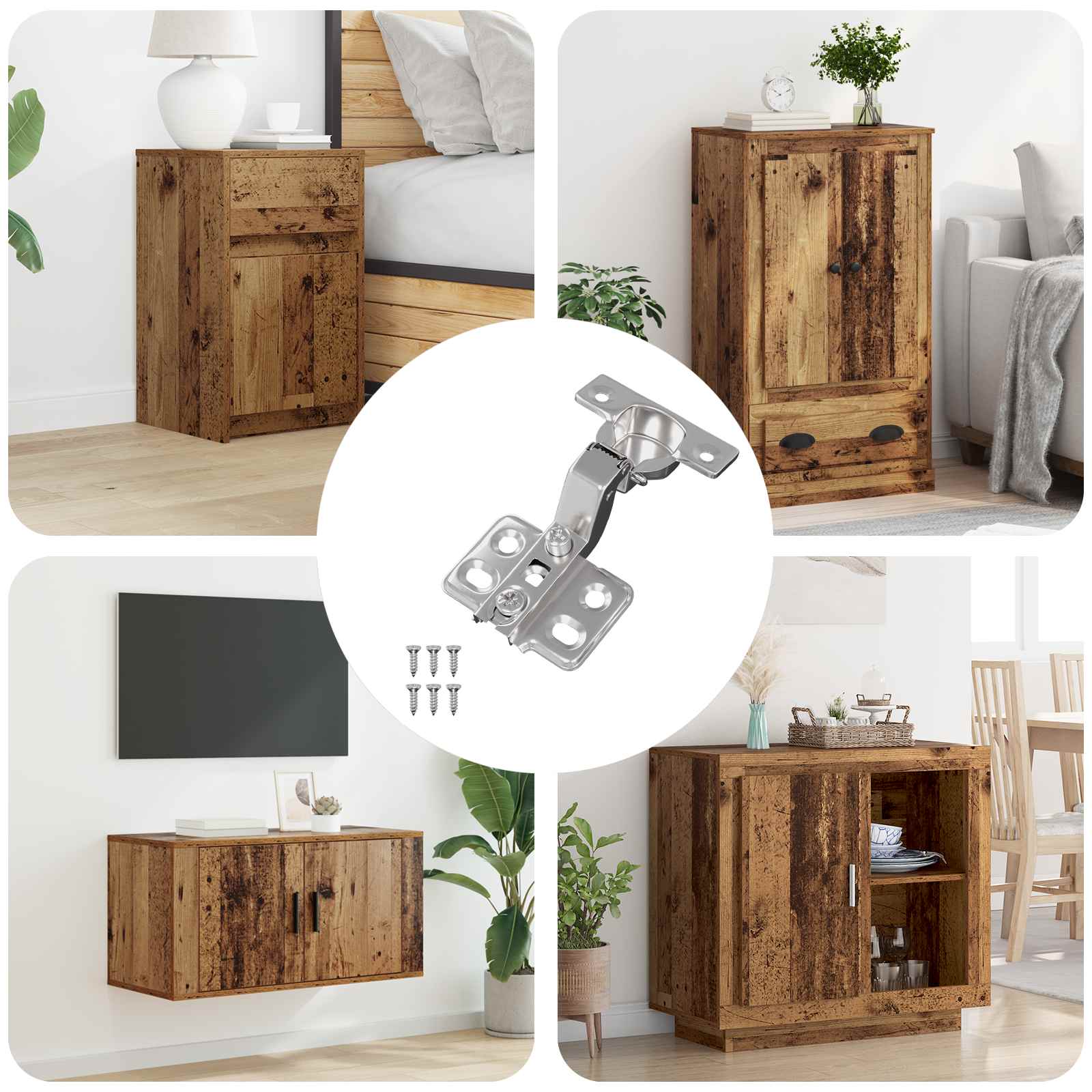 vidaXL Scharnier 2 pcs Nikkel 26 mm IJzer