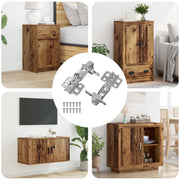 vidaXL Scharnier 2 pcs Nikkel 35 mm IJzer