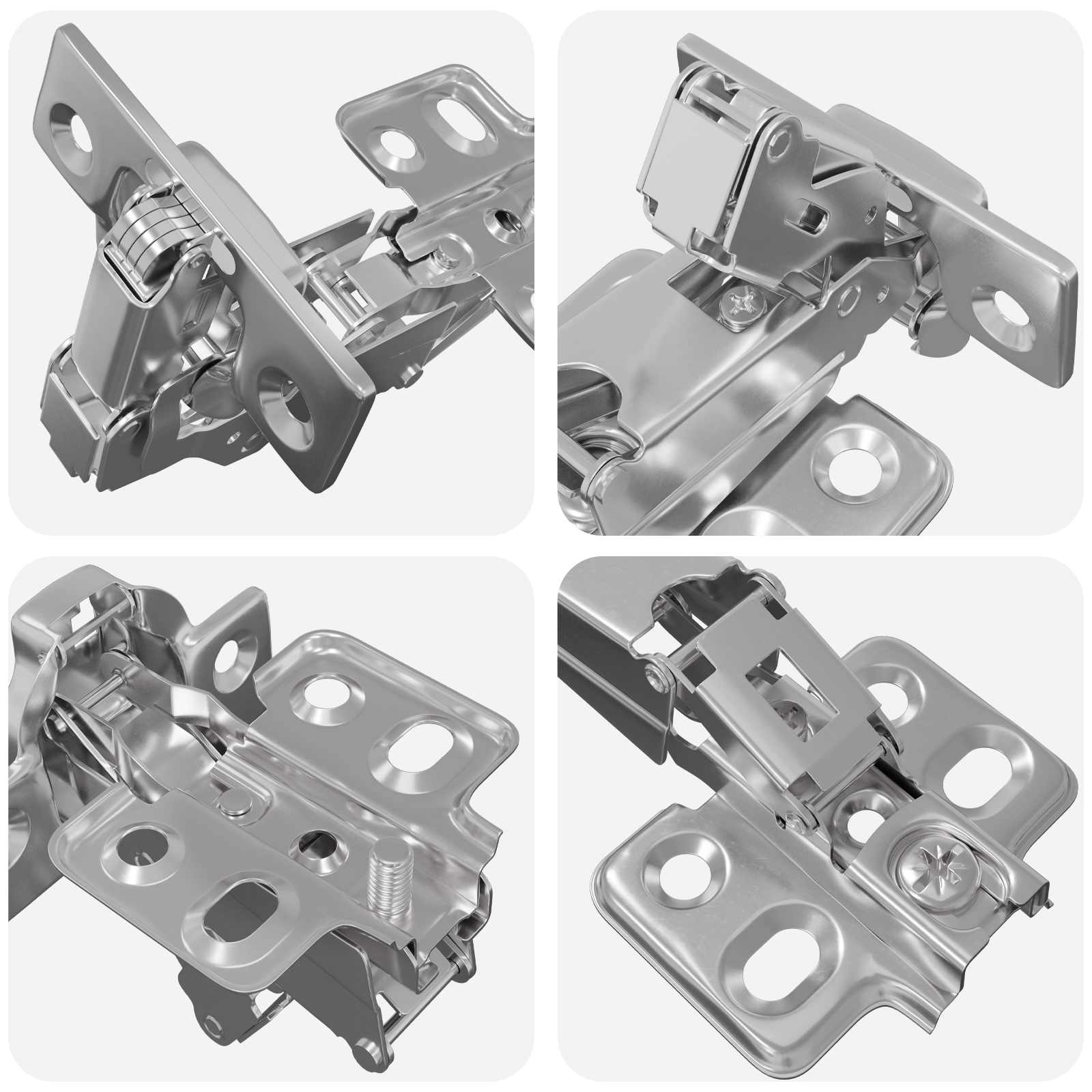vidaXL Scharnier 2 pcs Nikkel 35 mm IJzer