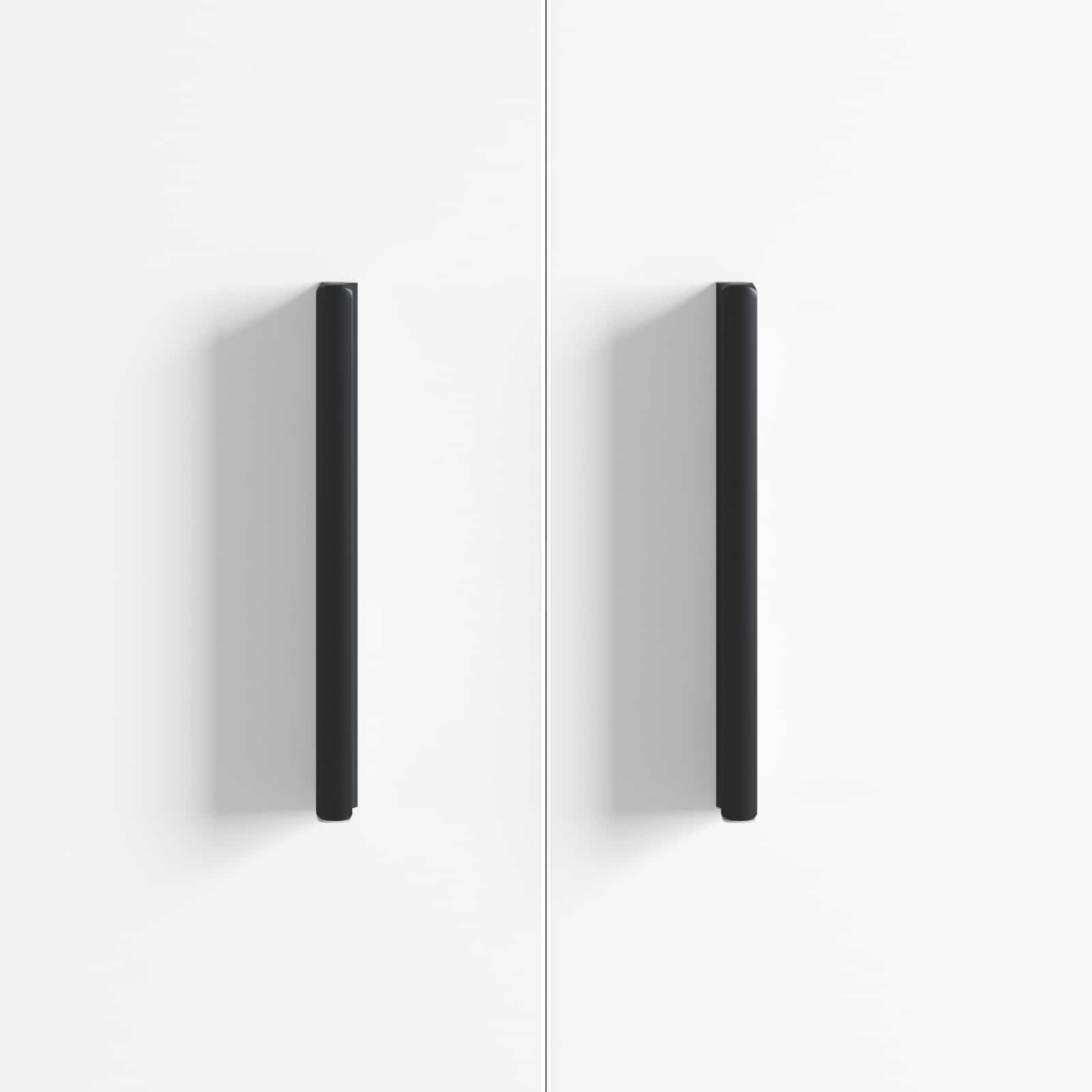 vidaXL Handvat 2 pcs Zwart 106 x 7,4 x 15,5 mm Aluminium
