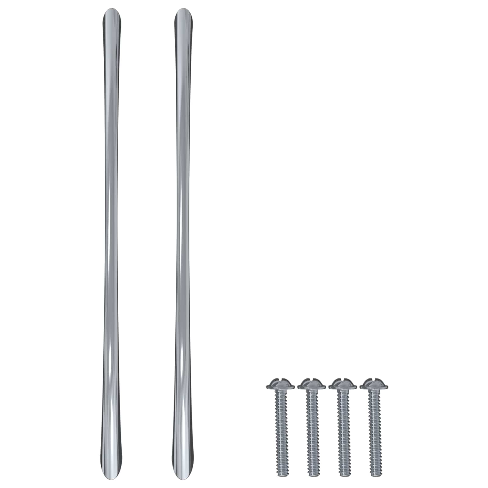 vidaXL Handvat 2 pcs Zilver 107 x 3.6 x 23 mm Roestvrij staal