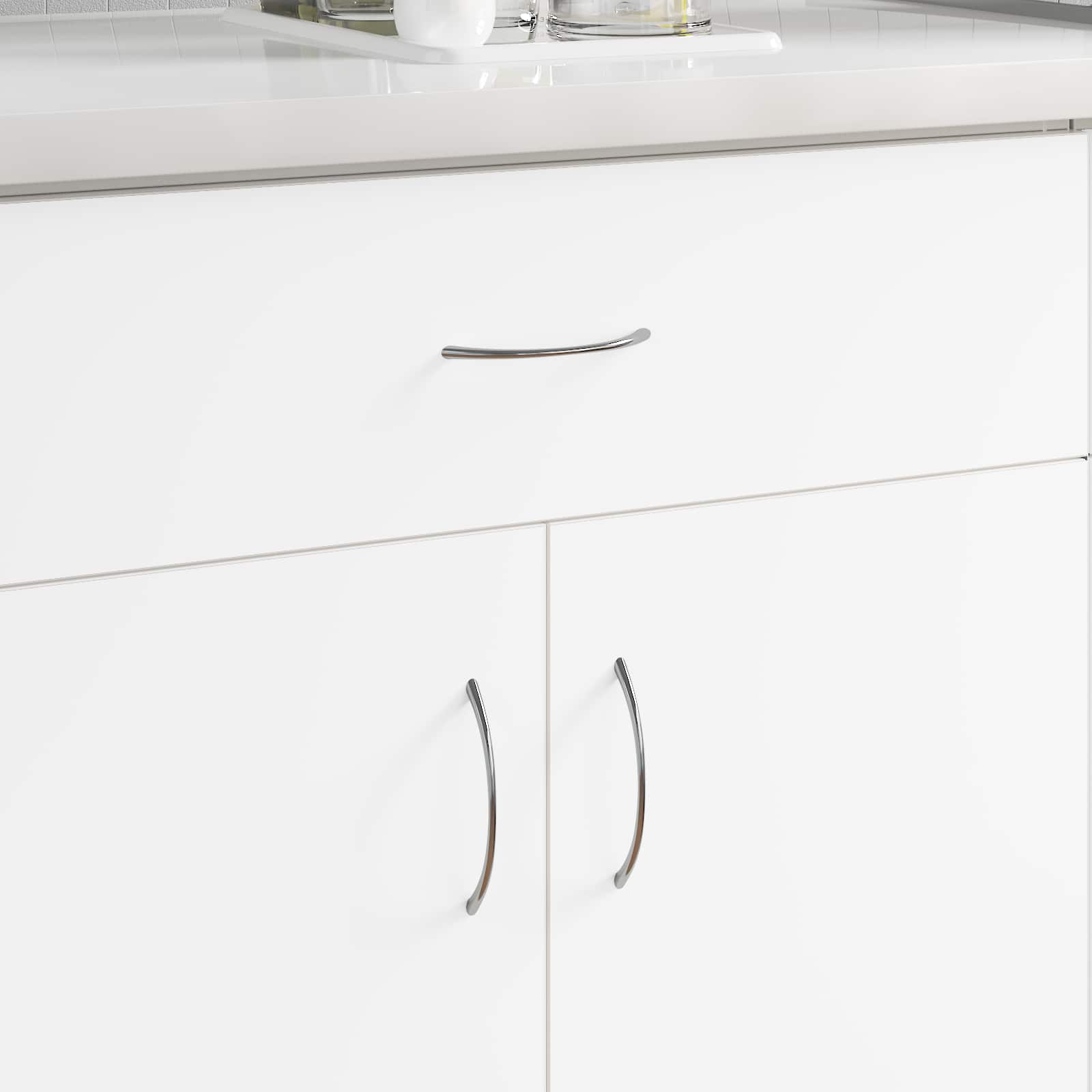 vidaXL Handvat 2 pcs Zilver 107 x 3.6 x 23 mm Roestvrij staal