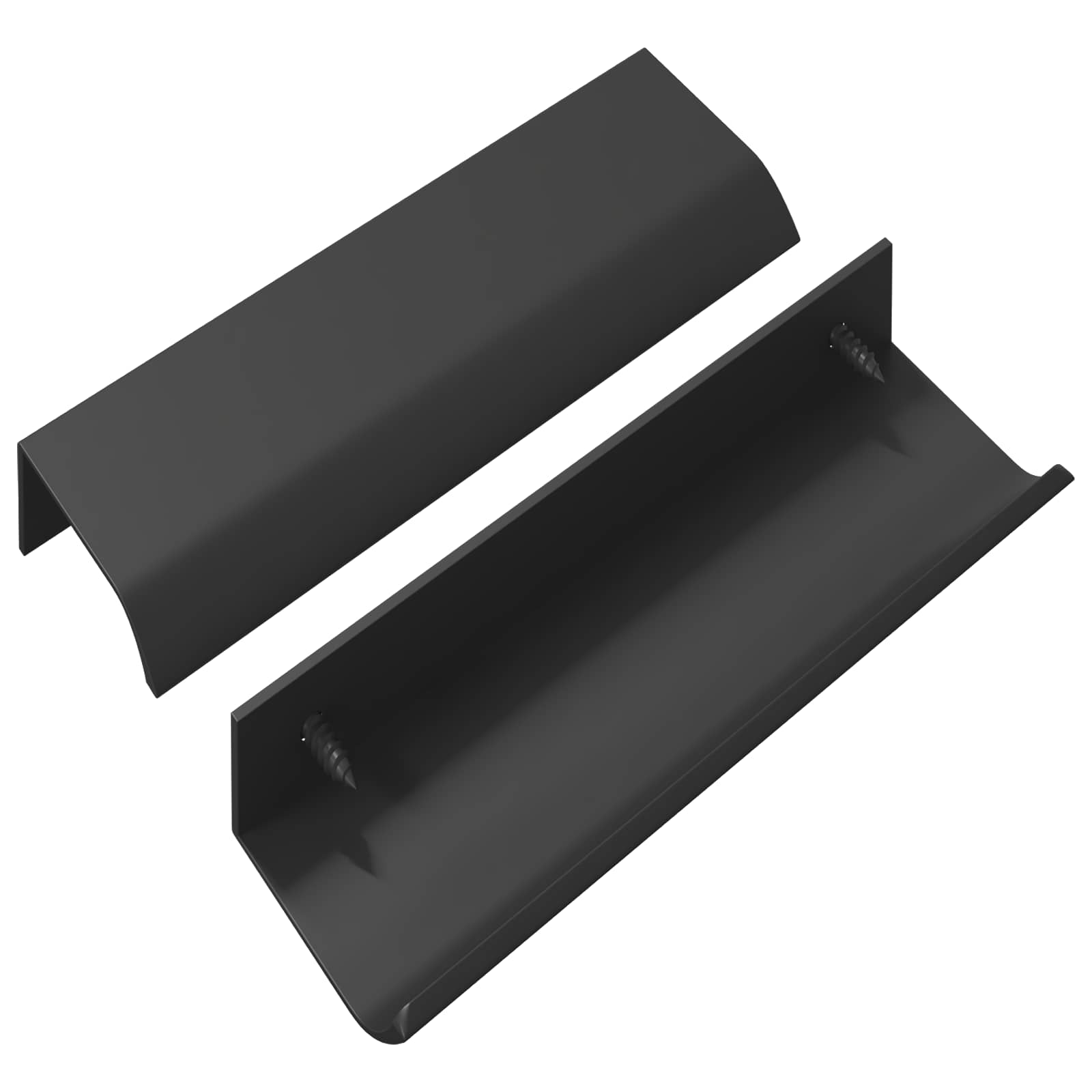 vidaXL Handvat 2 pcs Zwart 120 x 39.6 x 17 mm Aluminium