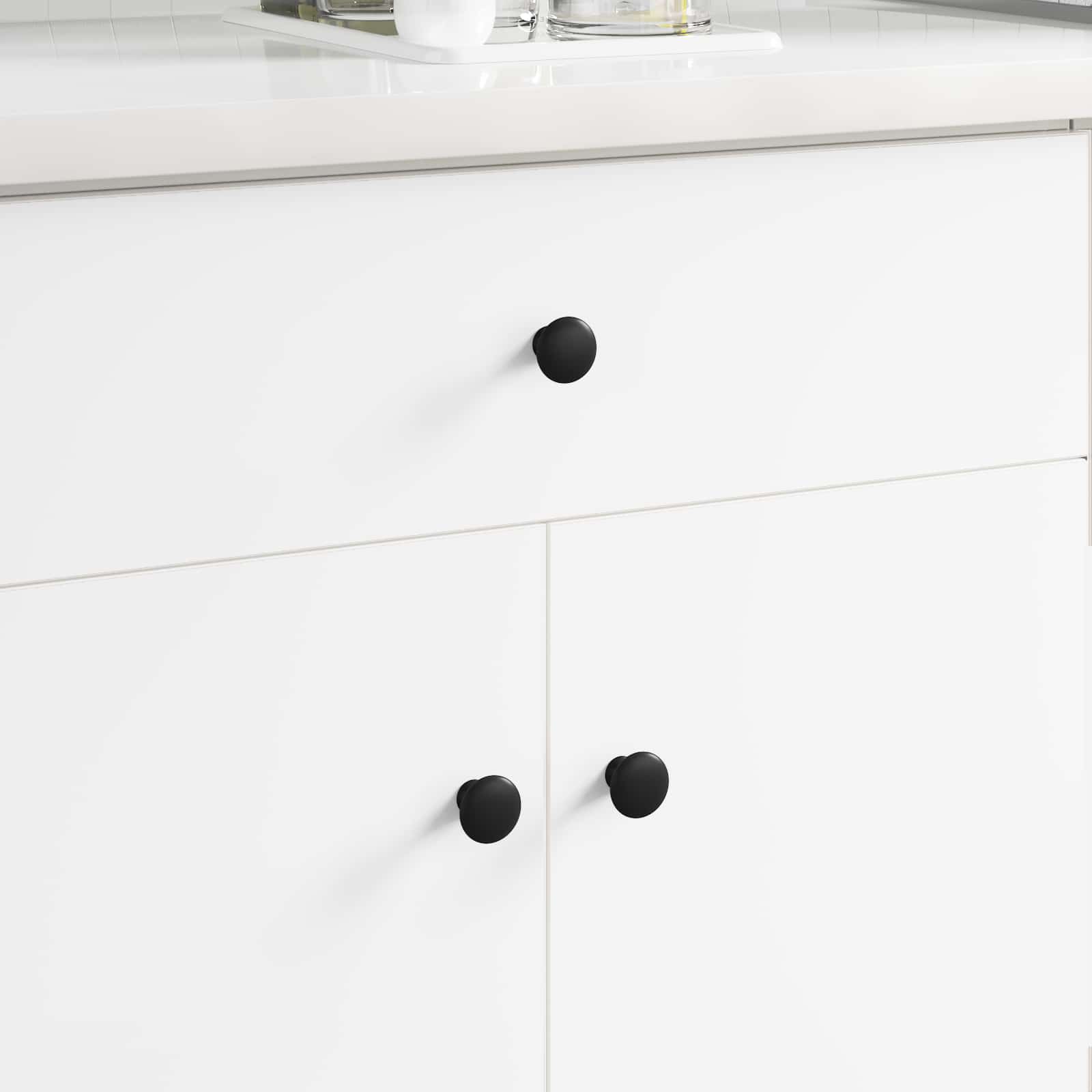 vidaXL Handvat 2 pcs Zwart Ø30 mm Aluminium