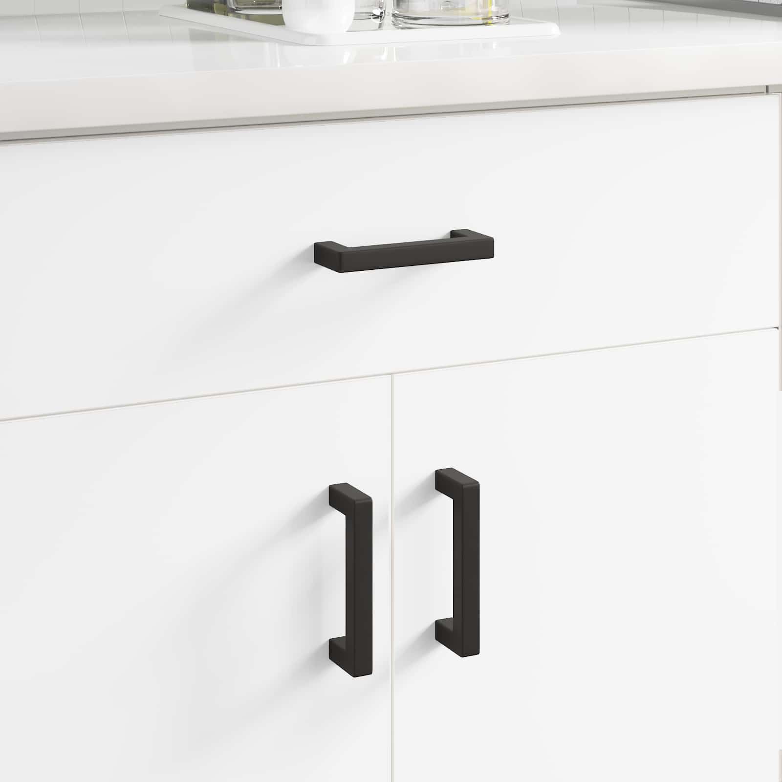 vidaXL Meubelhandgreep 2 pcs Zwart 110 x 12 x 36 mm IJzer