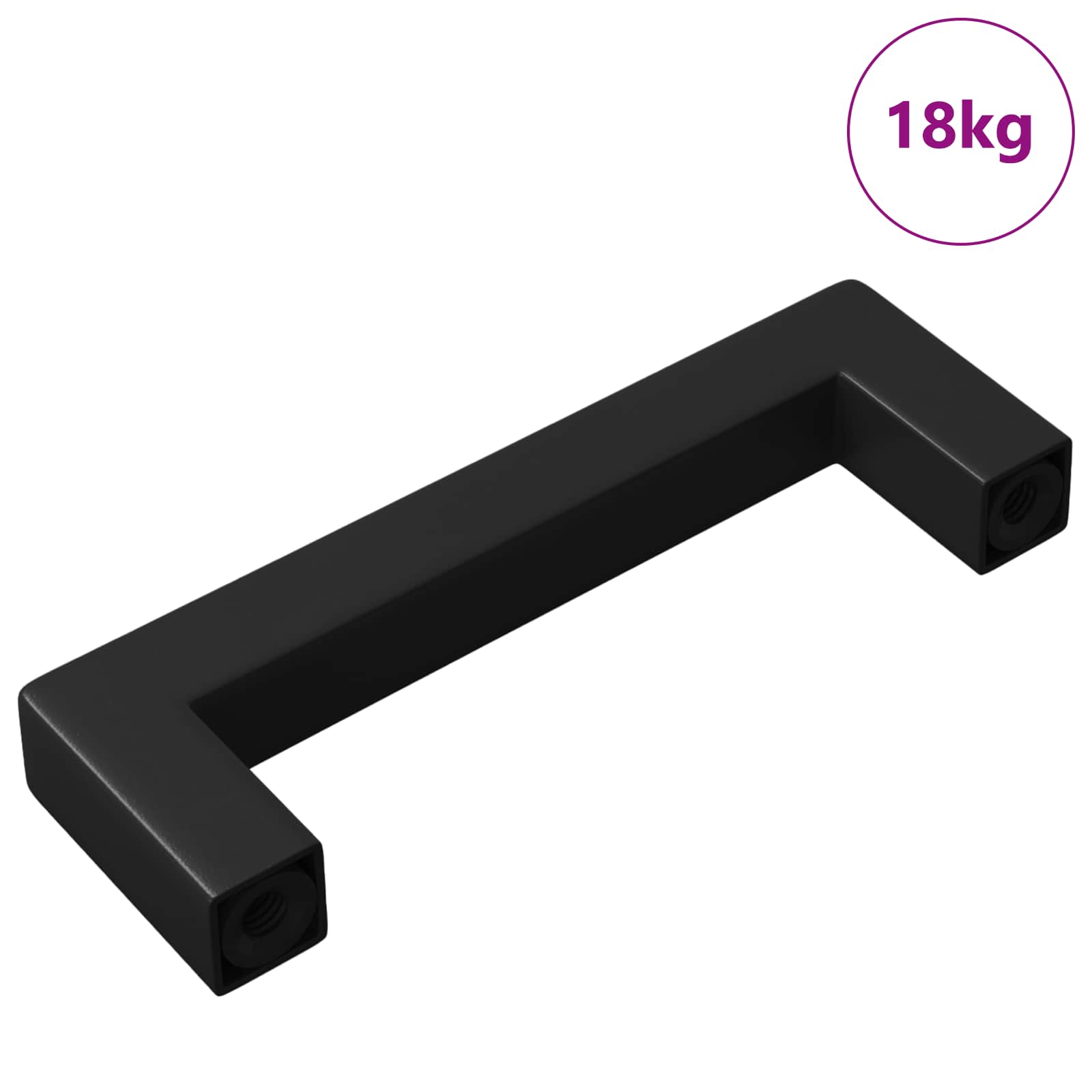 vidaXL Meubelhandgreep 2 pcs Zwart 110 x 12 x 36 mm IJzer