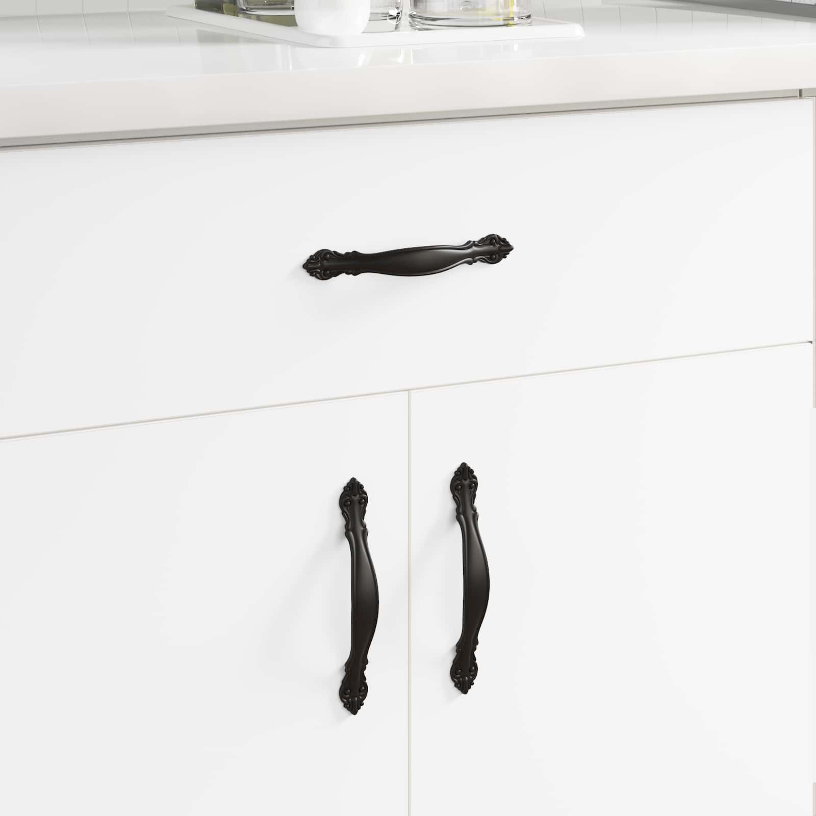 vidaXL Handvat 2 pcs Zwart 150 mm Zinklegering