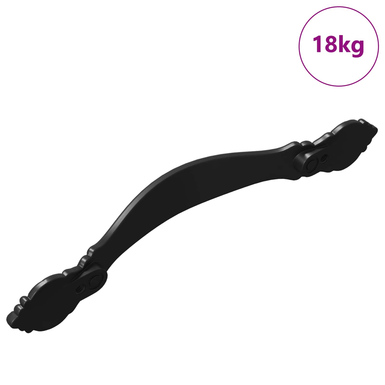 vidaXL Handvat 2 pcs Zwart 150 mm Zinklegering