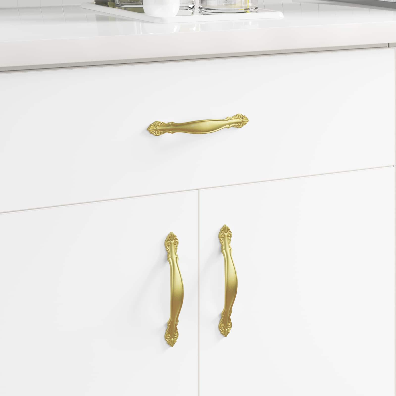 vidaXL Handvat 2 pcs Goud M4 x 18 mm Zinklegering