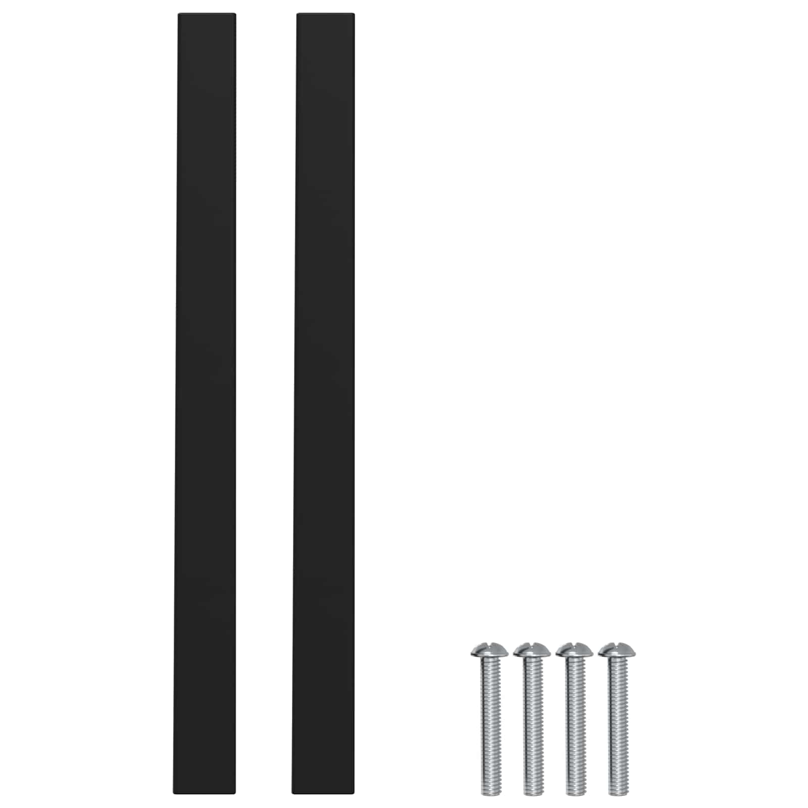 vidaXL Kasthandgreep 2 pcs Zwart M4 x 18 mm Roestvrij staal