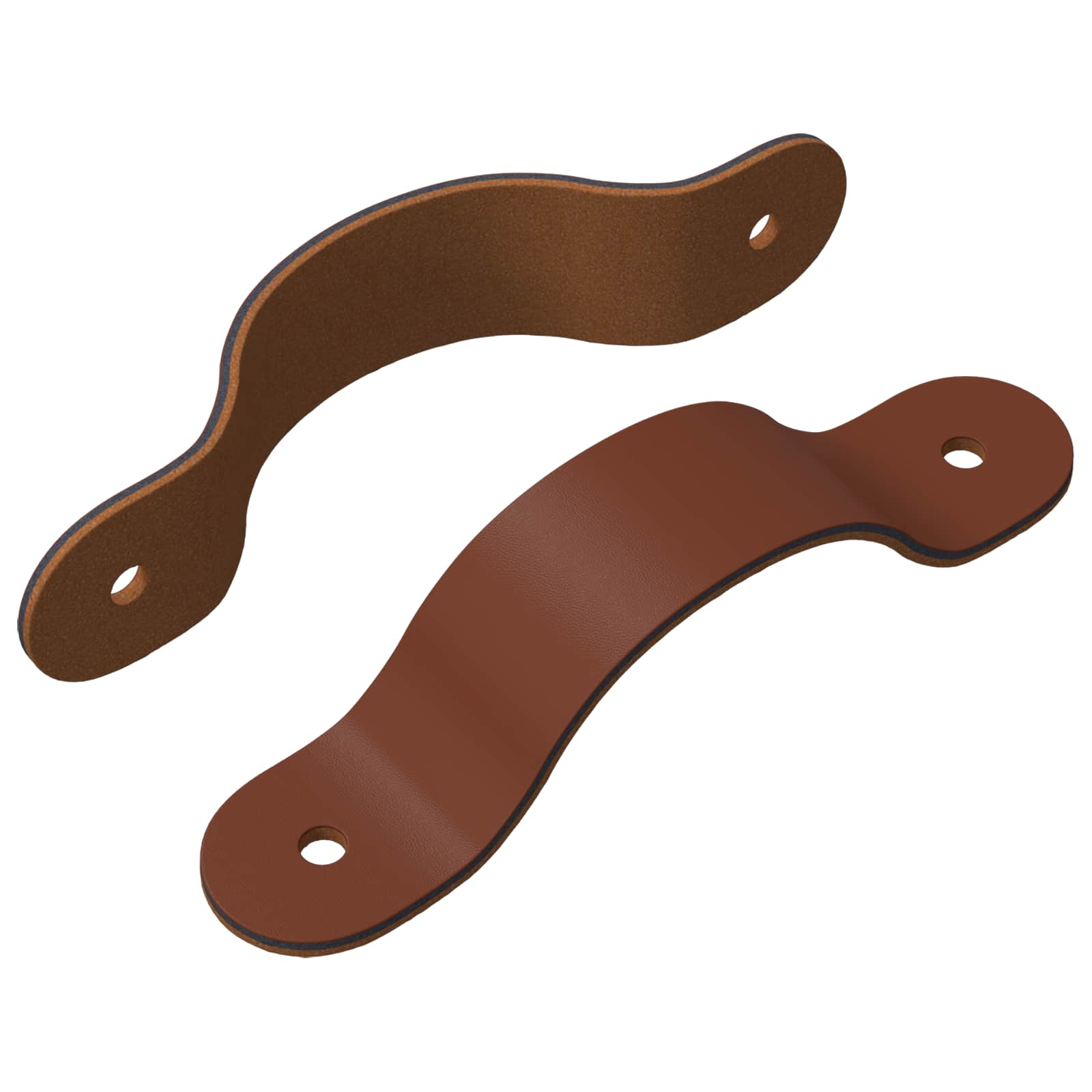 vidaXL Kast Handvatten 2 pcs Bruin 96 mm PU
