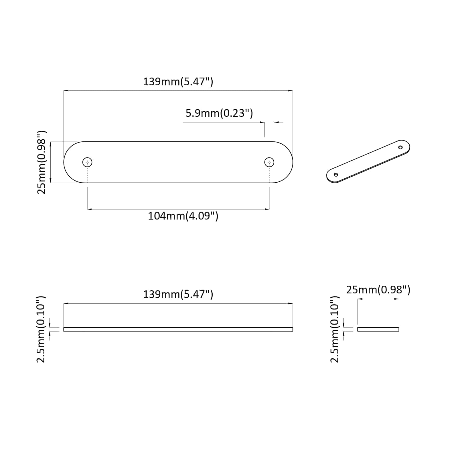 vidaXL Kast Handvatten 2 pcs Bruin 96 mm PU