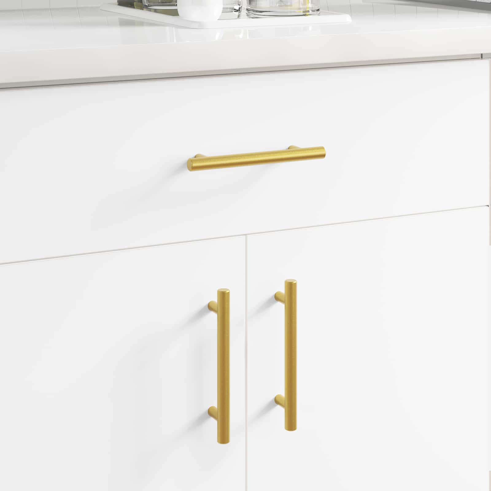 vidaXL Kasthandgreep 2 pcs Goud 150 mm Roestvrij staal