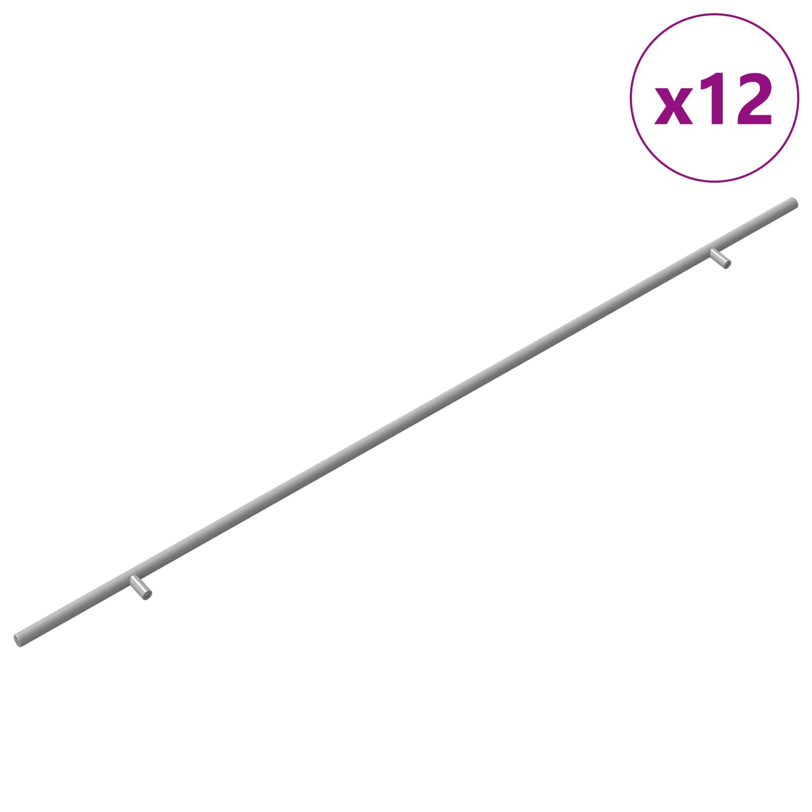 vidaXL Kasthandgreep 2 pcs Zilver 0 Roestvrij staal