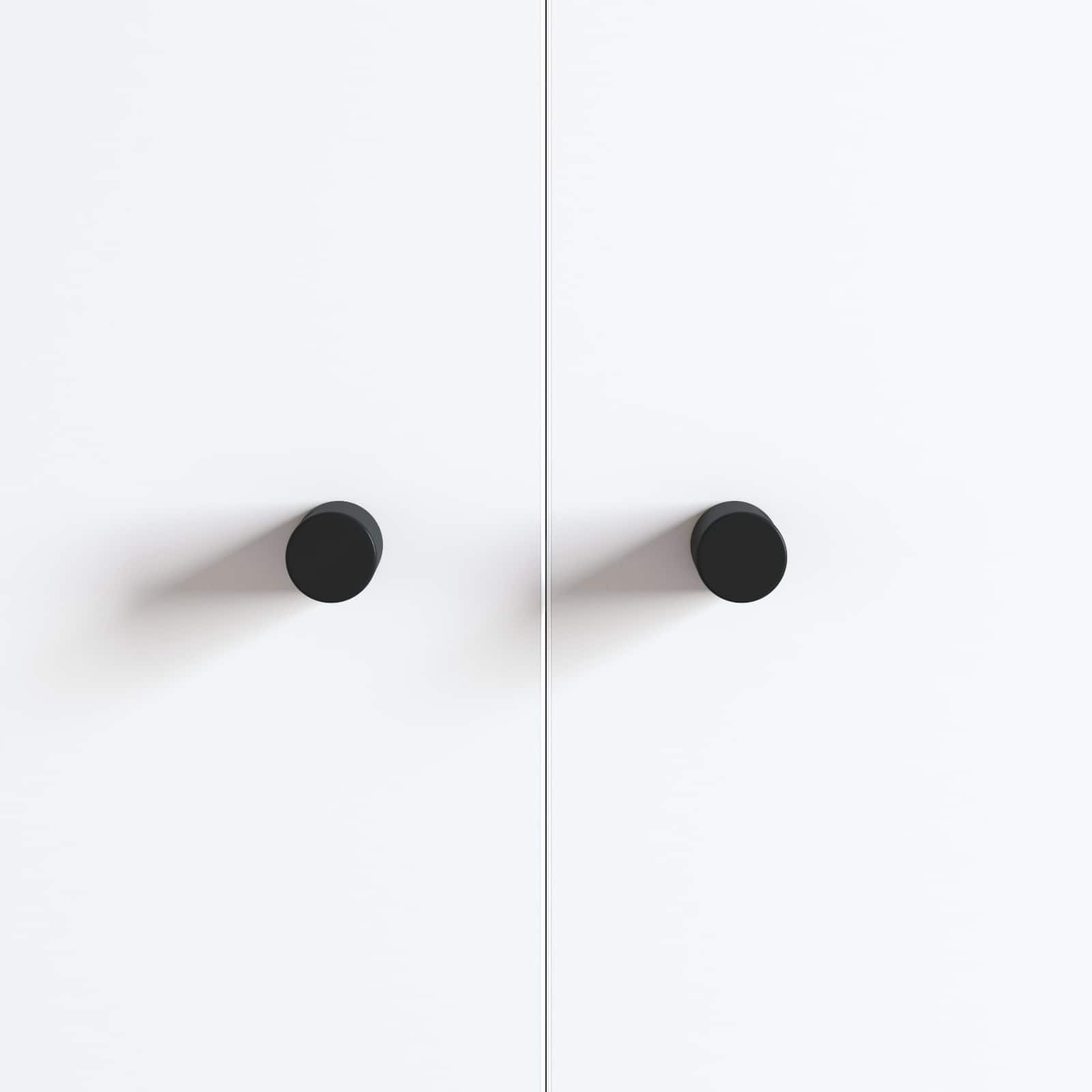 vidaXL Kastknop 2 pcs Zwart 18 x 23 mm IJzer